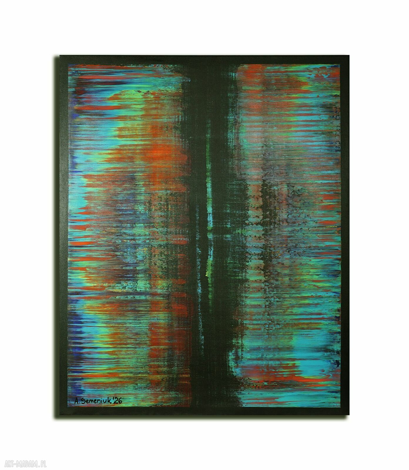 Wspominając Gerharda 19 - obraz abstrakcyjny akryl na płótnie 100x80 cm