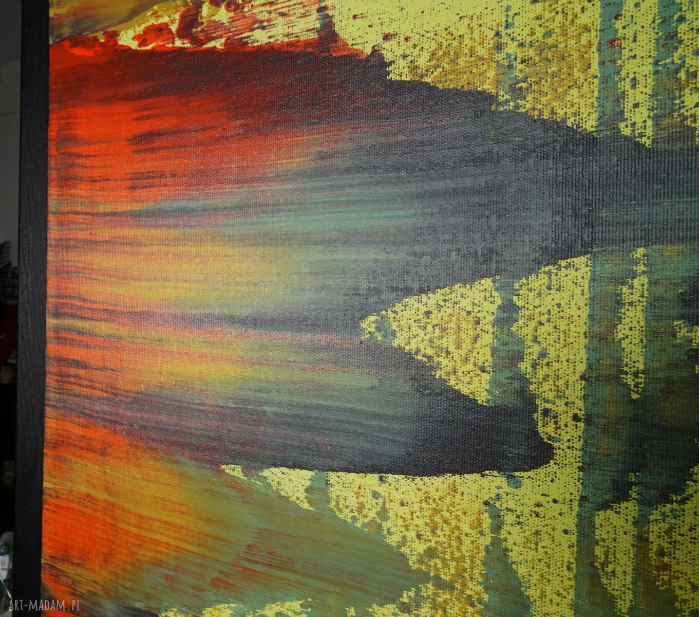 Wspominając Gerharda 12 - obraz abstrakcyjny akryl na płótnie 90x100 cm