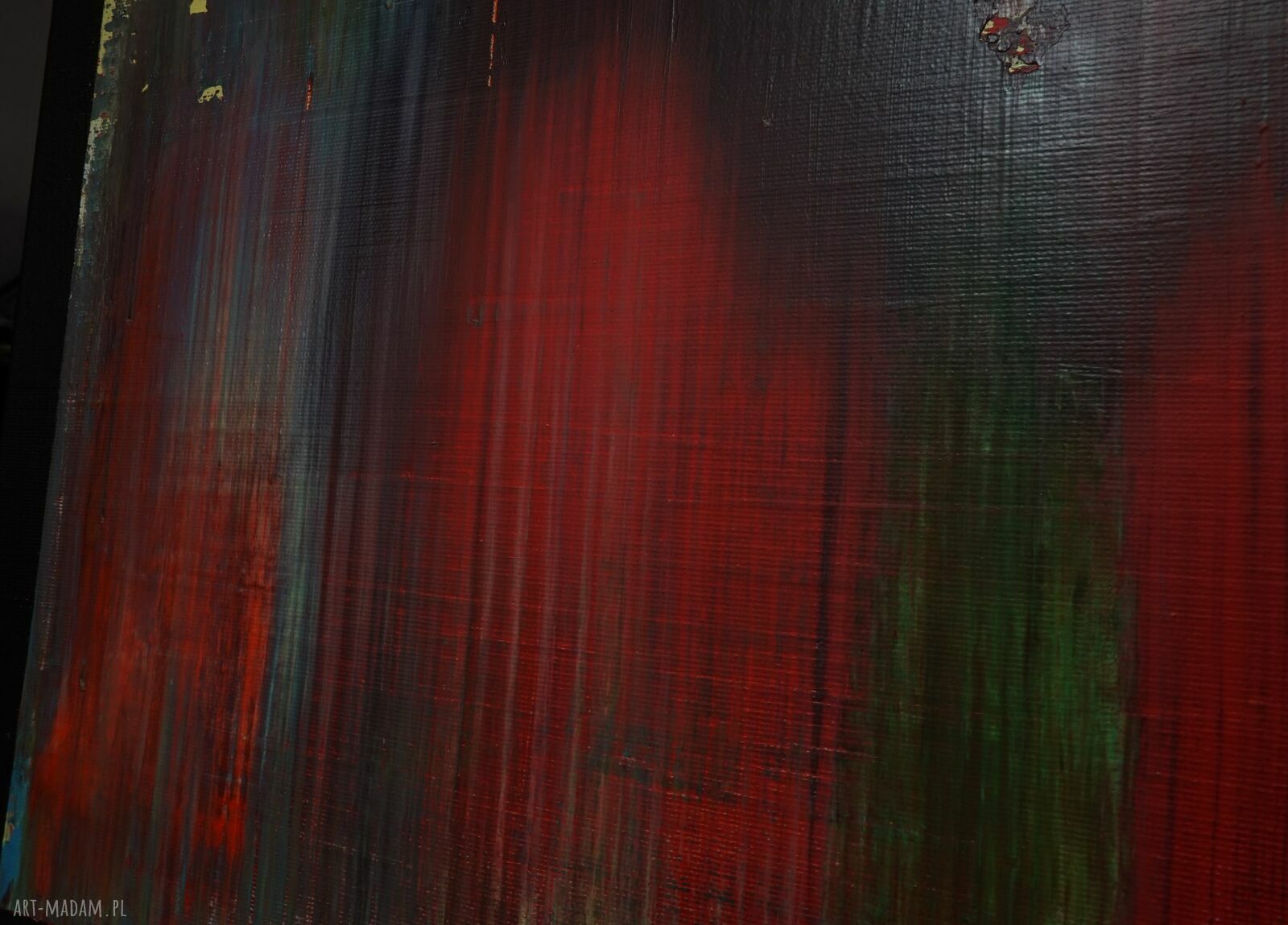 Abstrakcyjny obraz akrylowy "Wspominając Gerharda 10" 100x80 cm - czarne boki