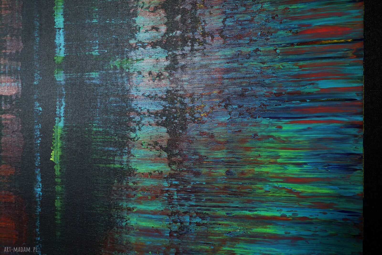 Wspominając Gerharda 19 - obraz abstrakcyjny akryl na płótnie 100x80 cm
