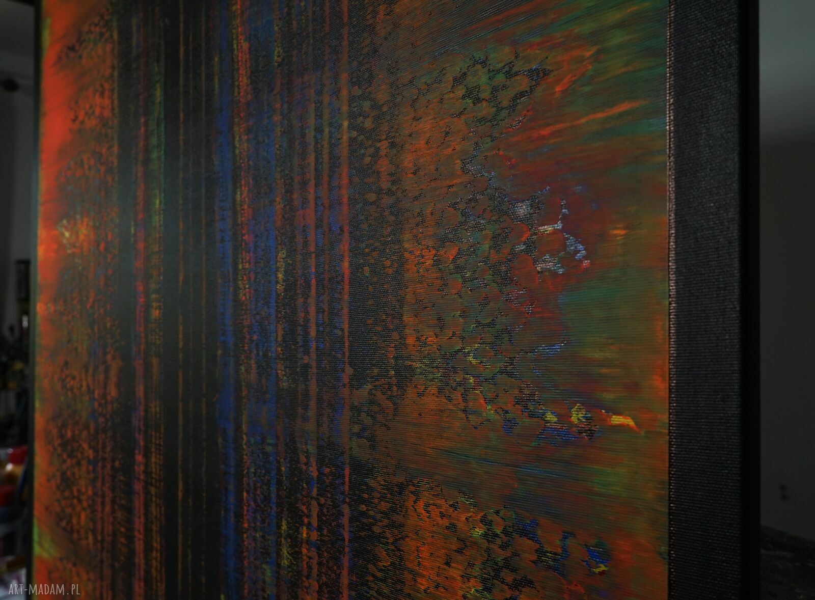 Wspominając Gerharda 14 - ręcznie malowany obraz abstrakcyjny 100x80 cm z akrylu