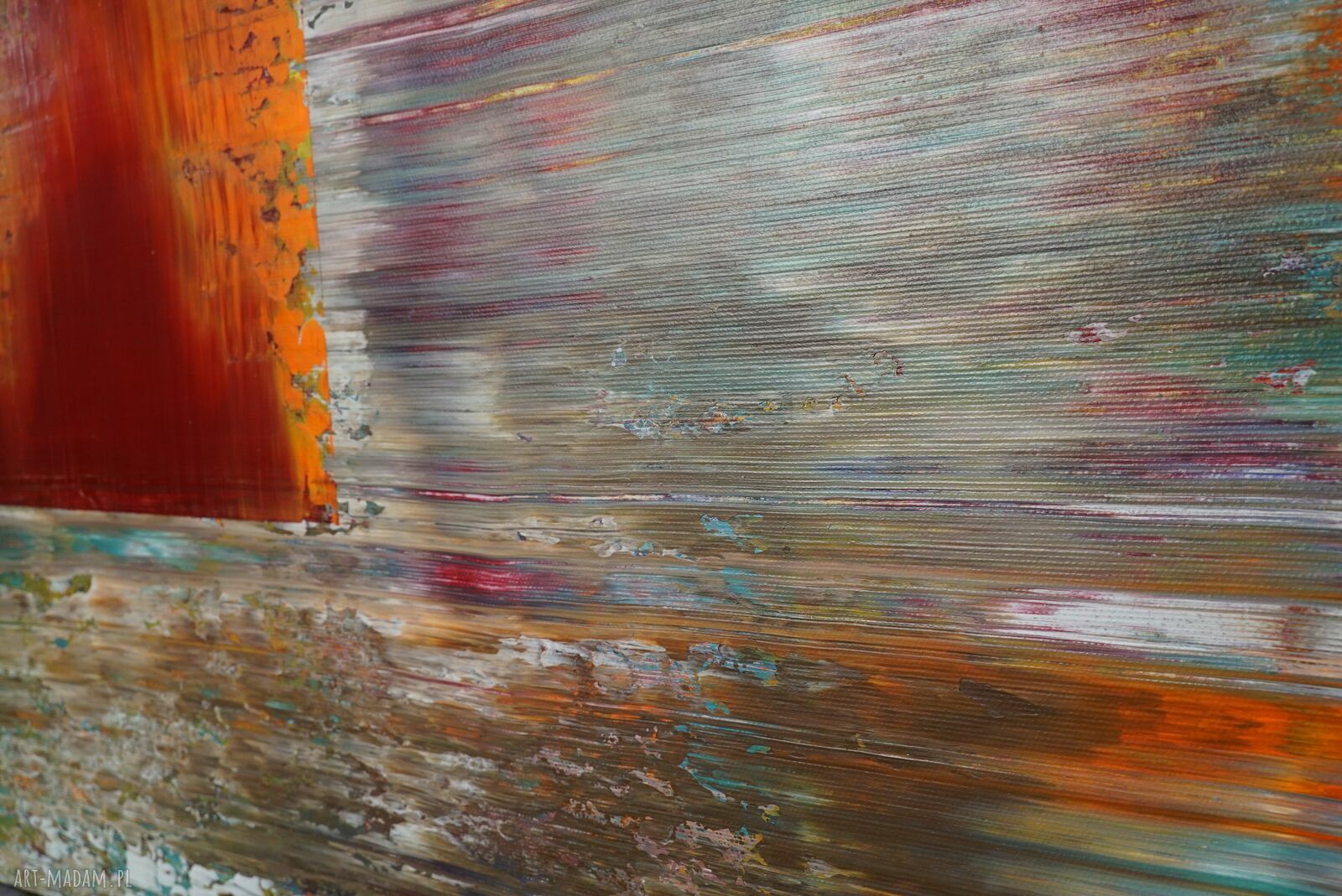 Wspominając Gerharda 25 - obraz abstrakcyjny akryl 100 x 80 cm