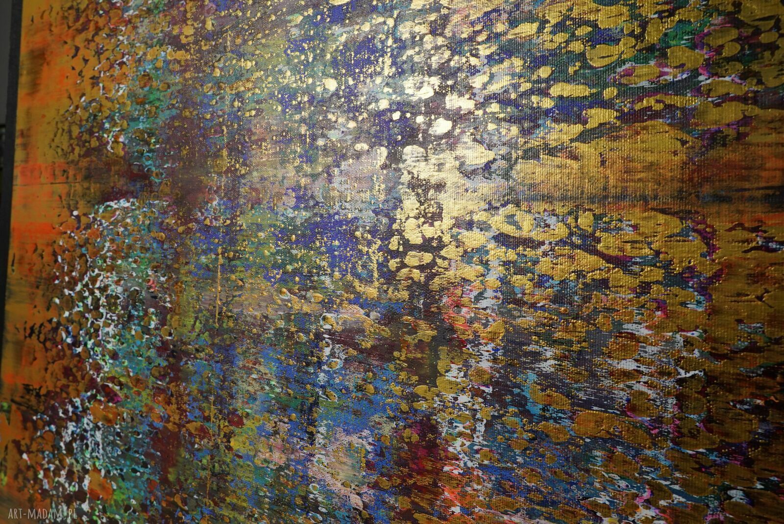 Wspominając Gerharda 8 - abstrakcyjny obraz 80x80 cm z akrylu