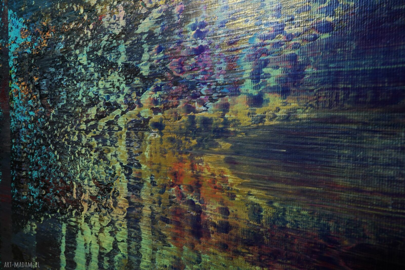 Wspominając Gerharda 9 - abstrakcyjny obraz akrylowy 90 x 100 cm
