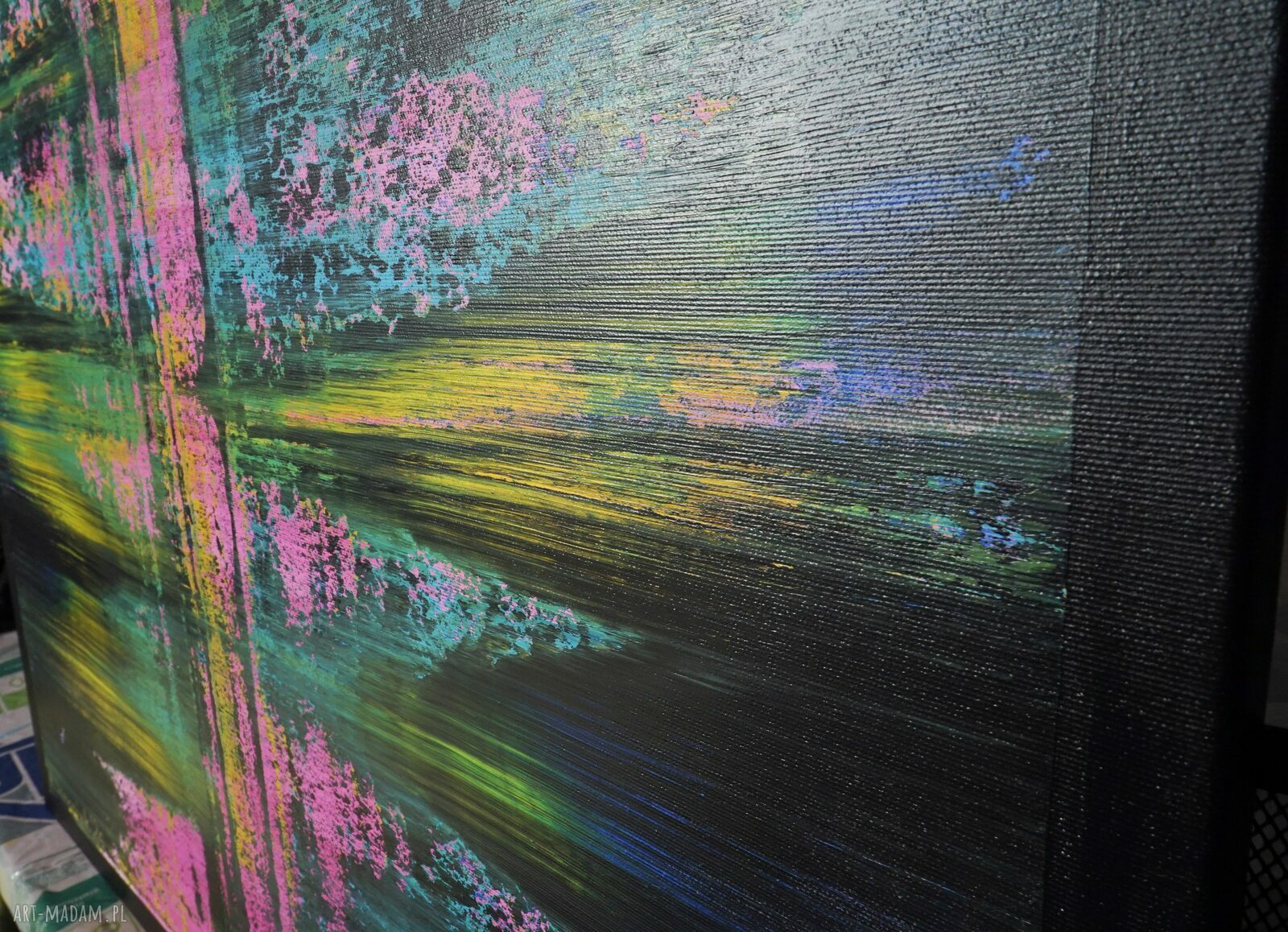 Wspominając Gerharda 13 - abstrakcyjny obraz na płótnie 100x80 cm
