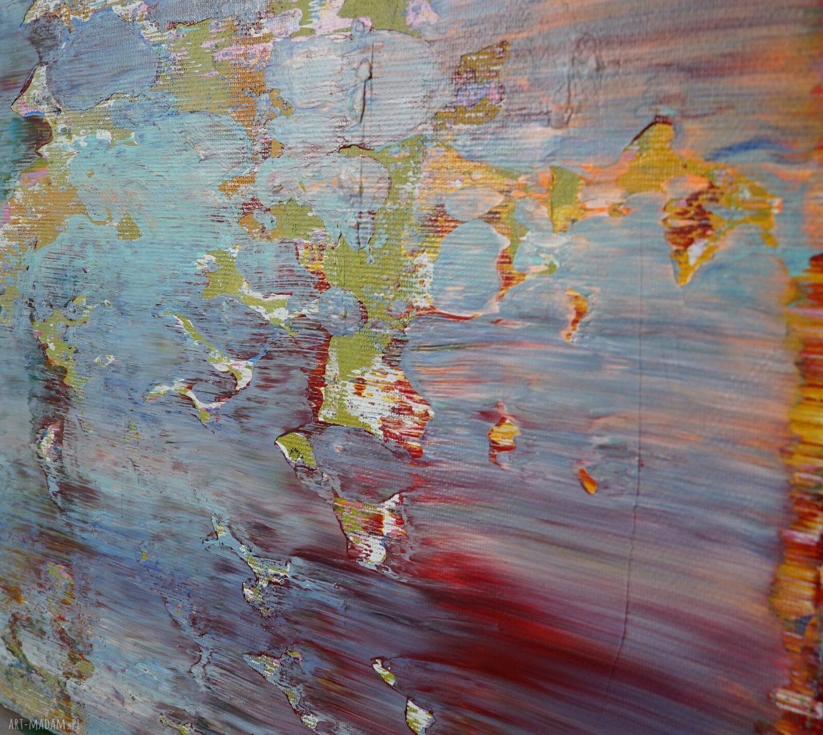 Wspominając Gerharda 23 - obraz abstrakcyjny akryl 100 x 80 cm