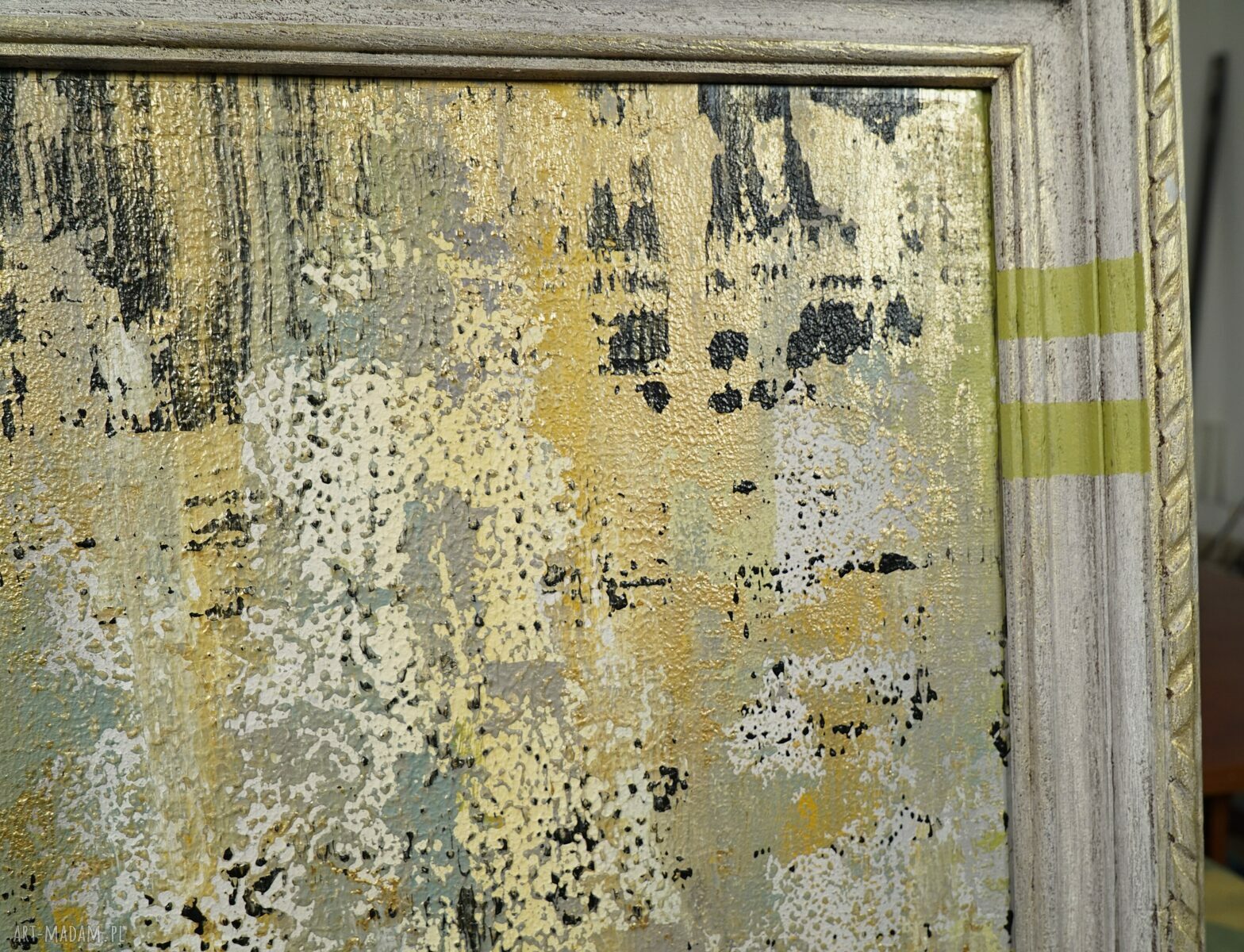 Wspominając Gerharda 2 - obraz na płycie z farb akrylowych 62 x 52 cm z ramą