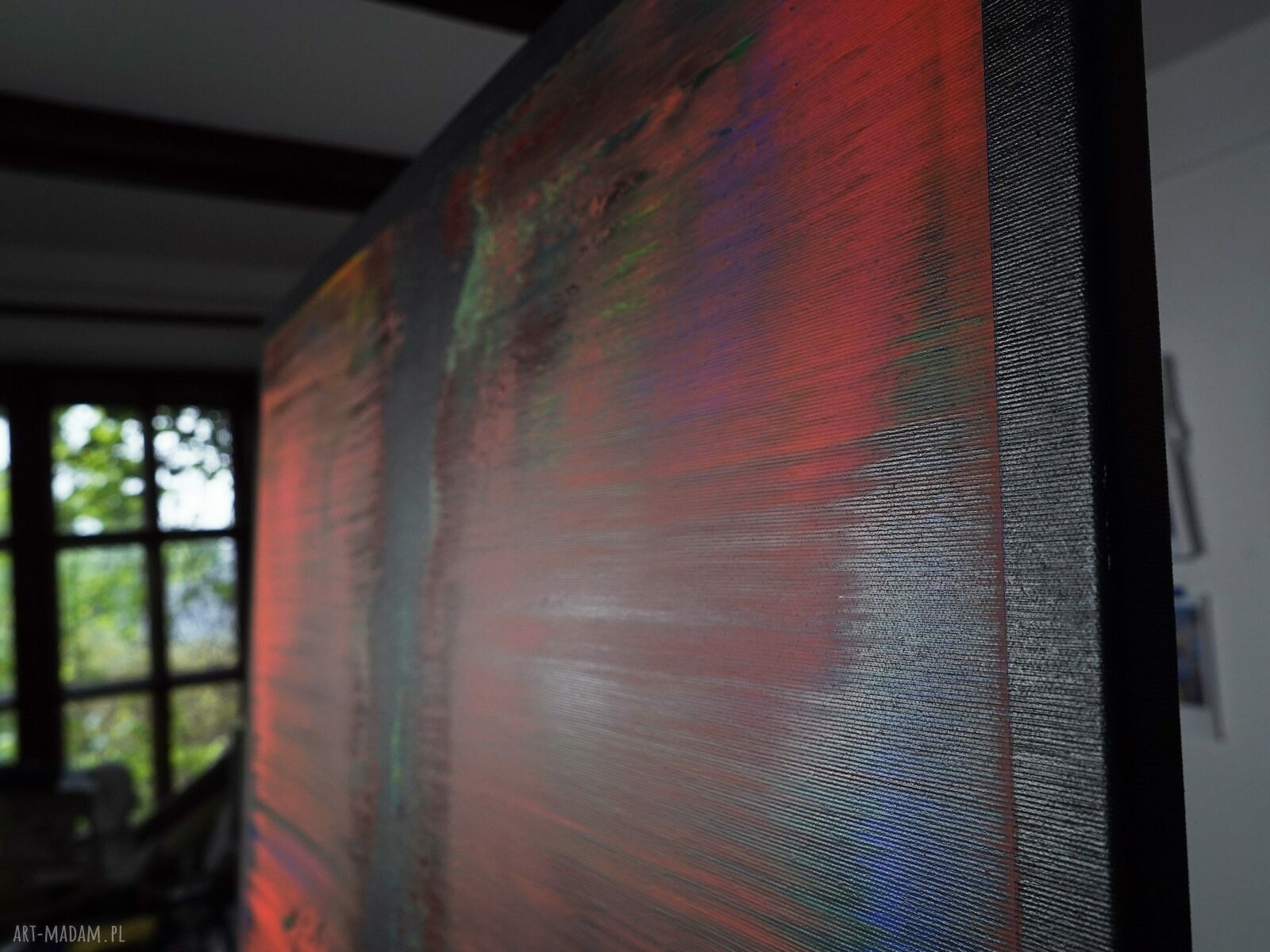 Wspominając Gerharda 17 - abstrakcyjny obraz akrylowy na płótnie 100x80 cm