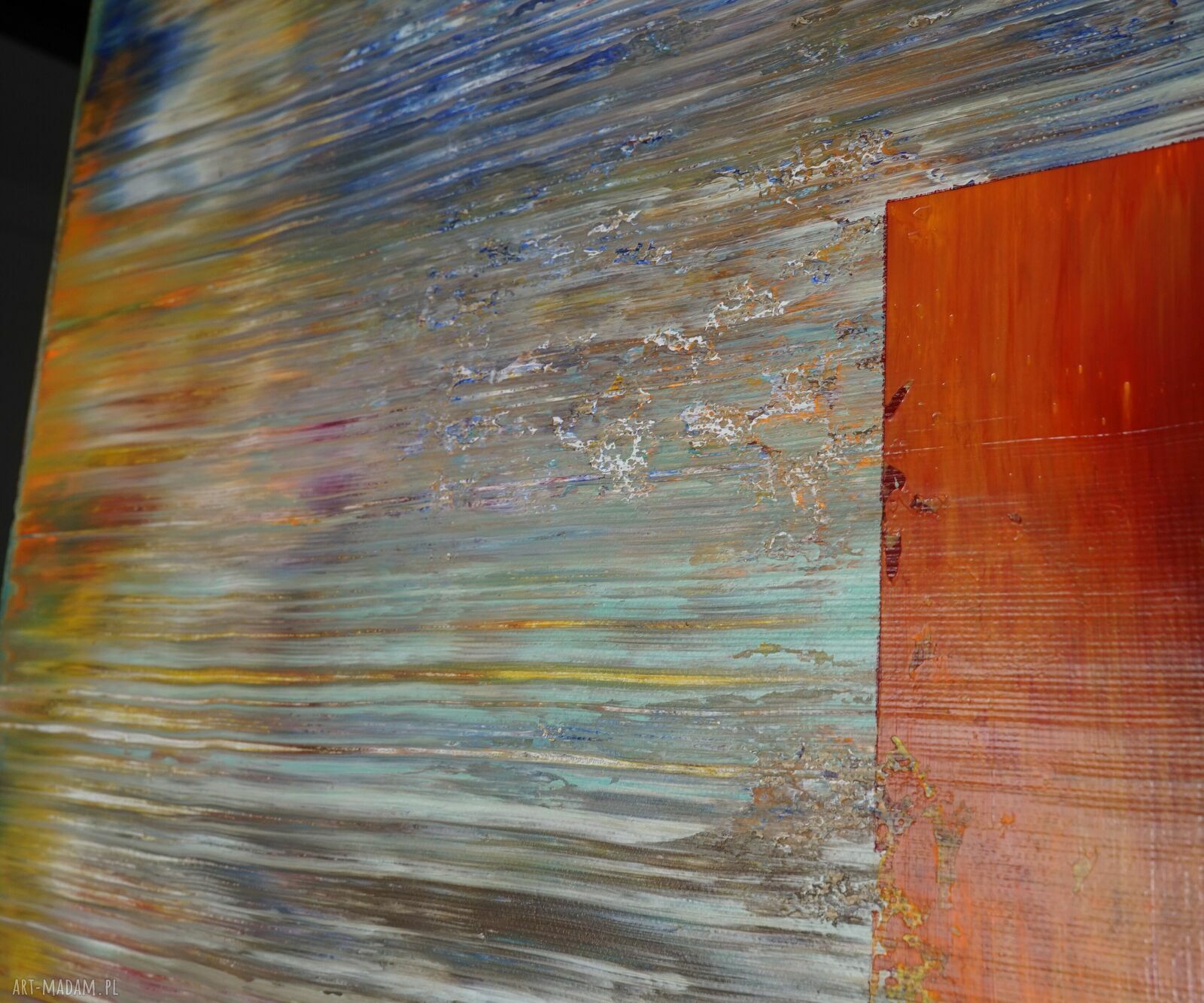 Wspominając Gerharda 25 - obraz abstrakcyjny akryl 100 x 80 cm