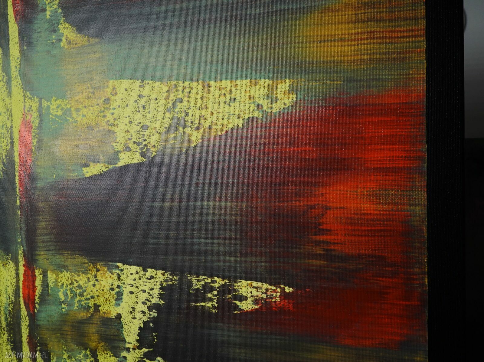 Wspominając Gerharda 12 - obraz abstrakcyjny akryl na płótnie 90x100 cm