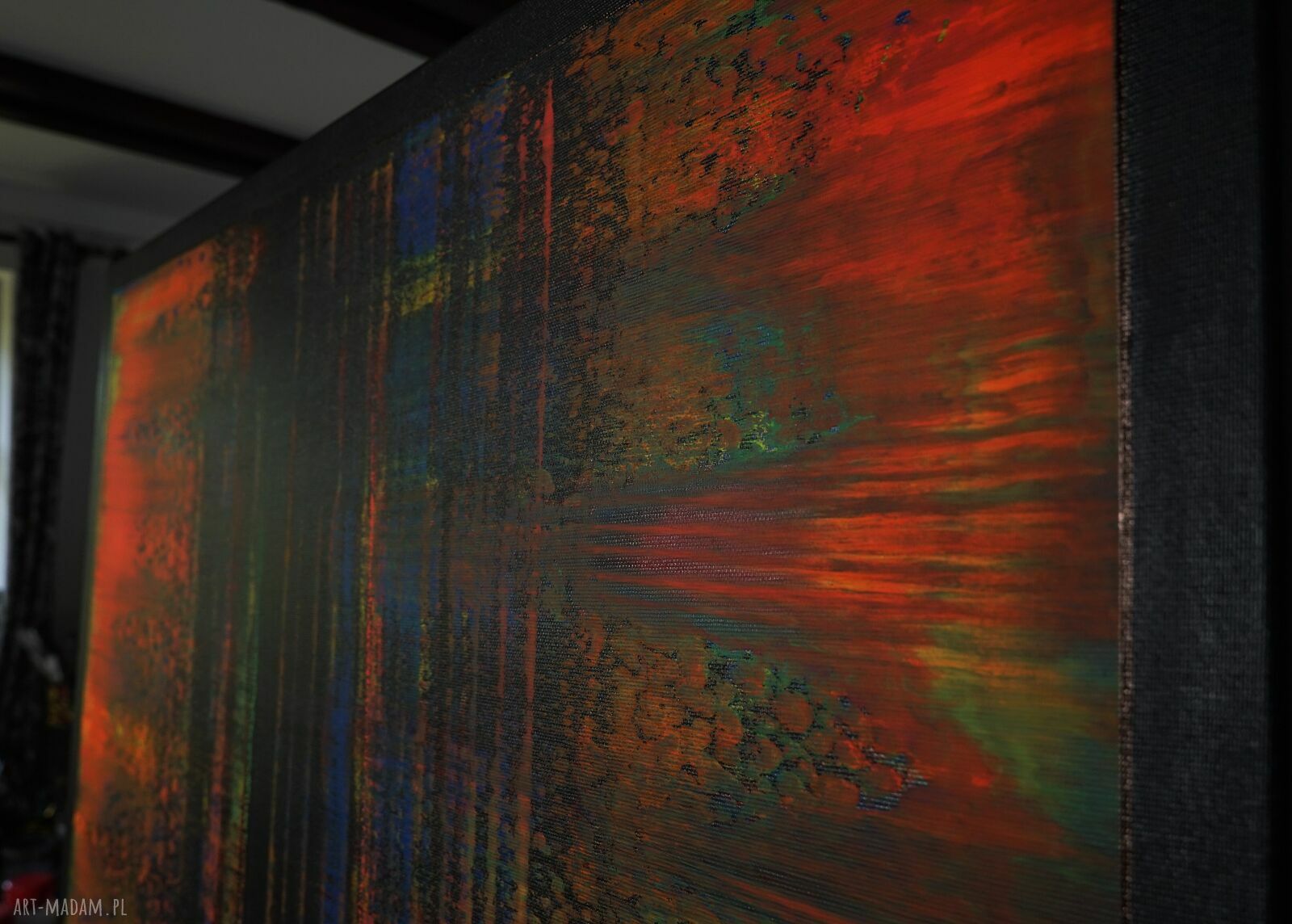 Wspominając Gerharda 14 - ręcznie malowany obraz abstrakcyjny 100x80 cm z akrylu
