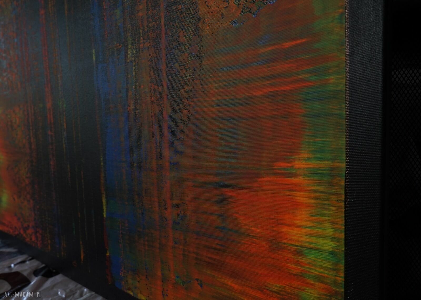 Wspominając Gerharda 14 - ręcznie malowany obraz abstrakcyjny 100x80 cm z akrylu