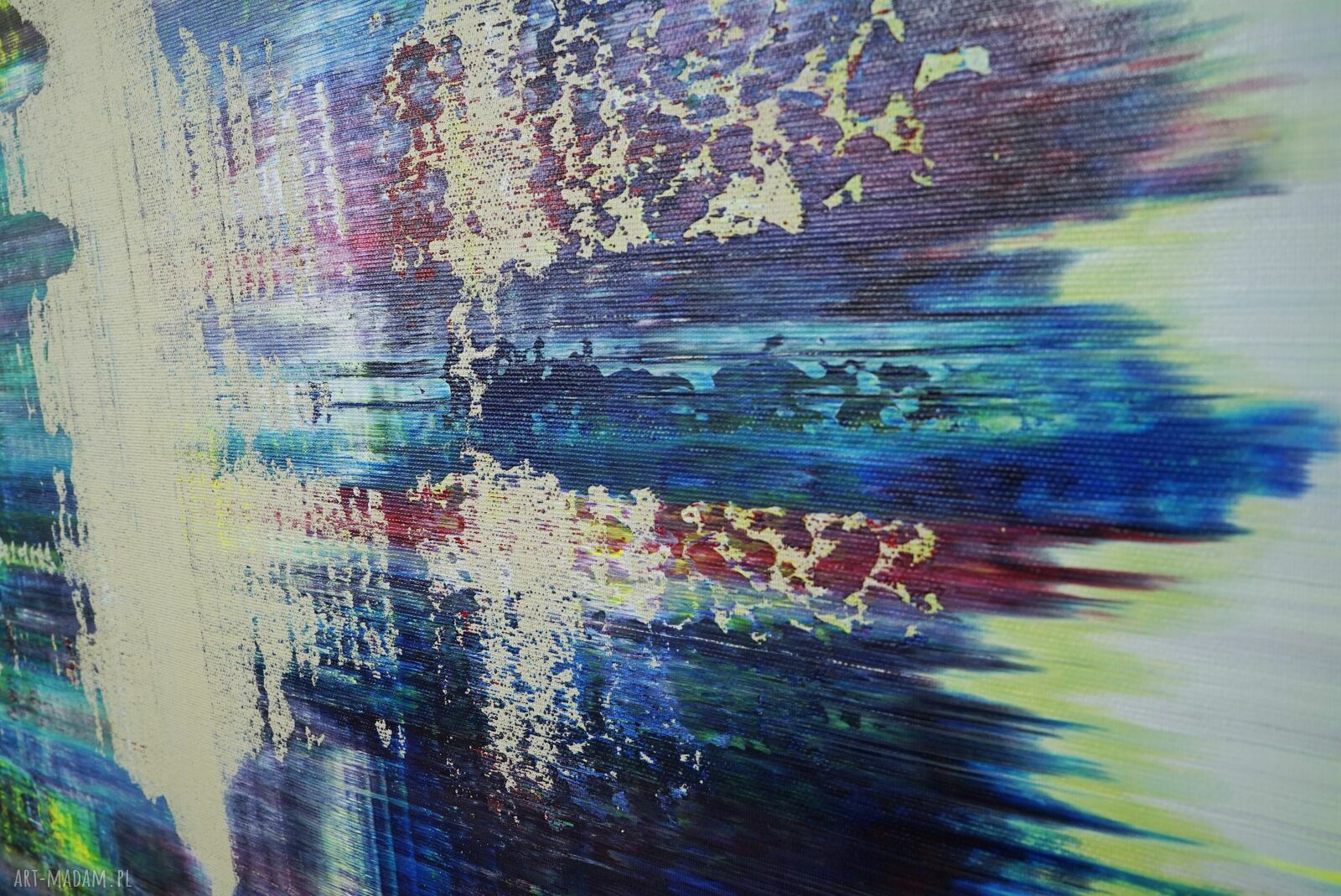 Wspominając Gerharda 22 - ręcznie malowany obraz abstrakcyjny 100x80 cm