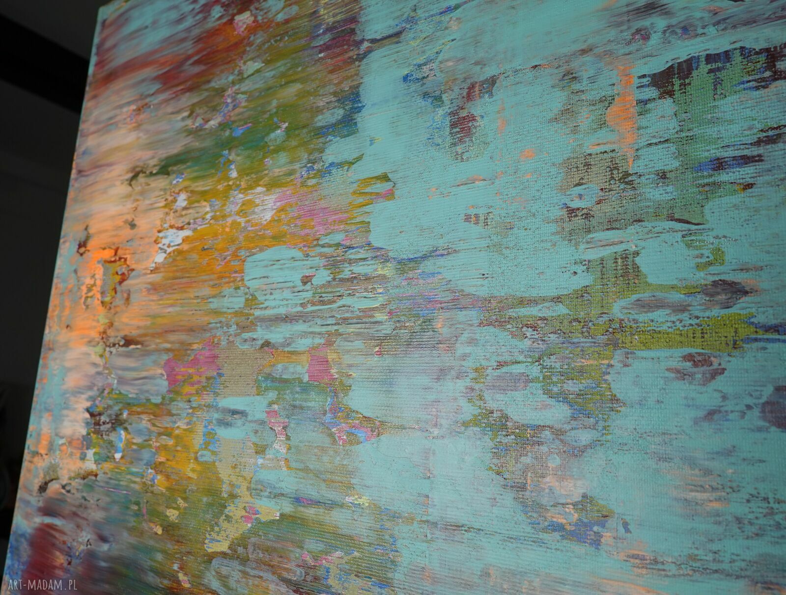Wspominając Gerharda 23 - obraz abstrakcyjny akryl 100 x 80 cm