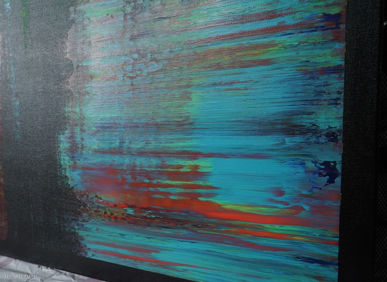 Wspominając Gerharda 19 - obraz abstrakcyjny akryl na płótnie 100x80 cm