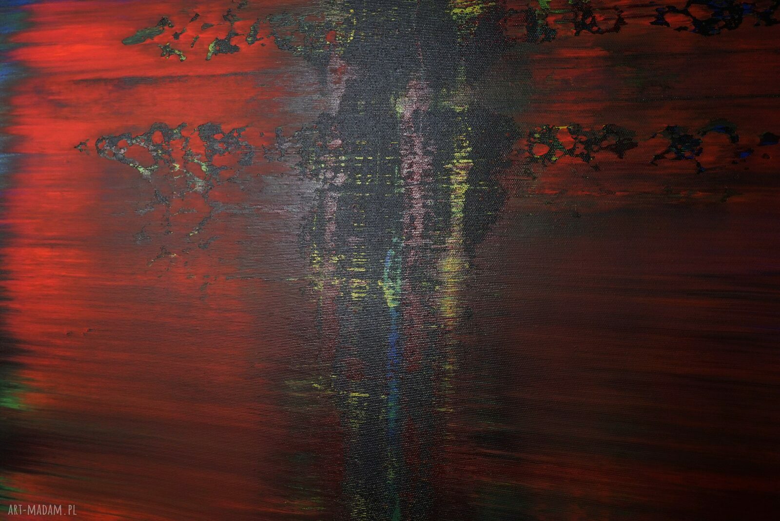 Wspominając Gerharda 17 - abstrakcyjny obraz akrylowy na płótnie 100x80 cm