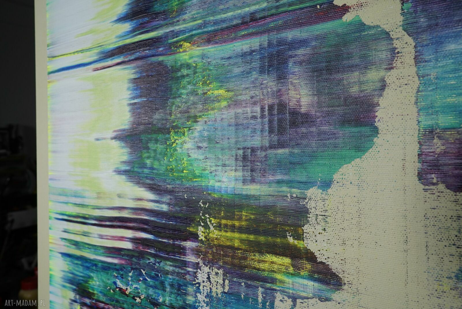 Wspominając Gerharda 22 - ręcznie malowany obraz abstrakcyjny 100x80 cm