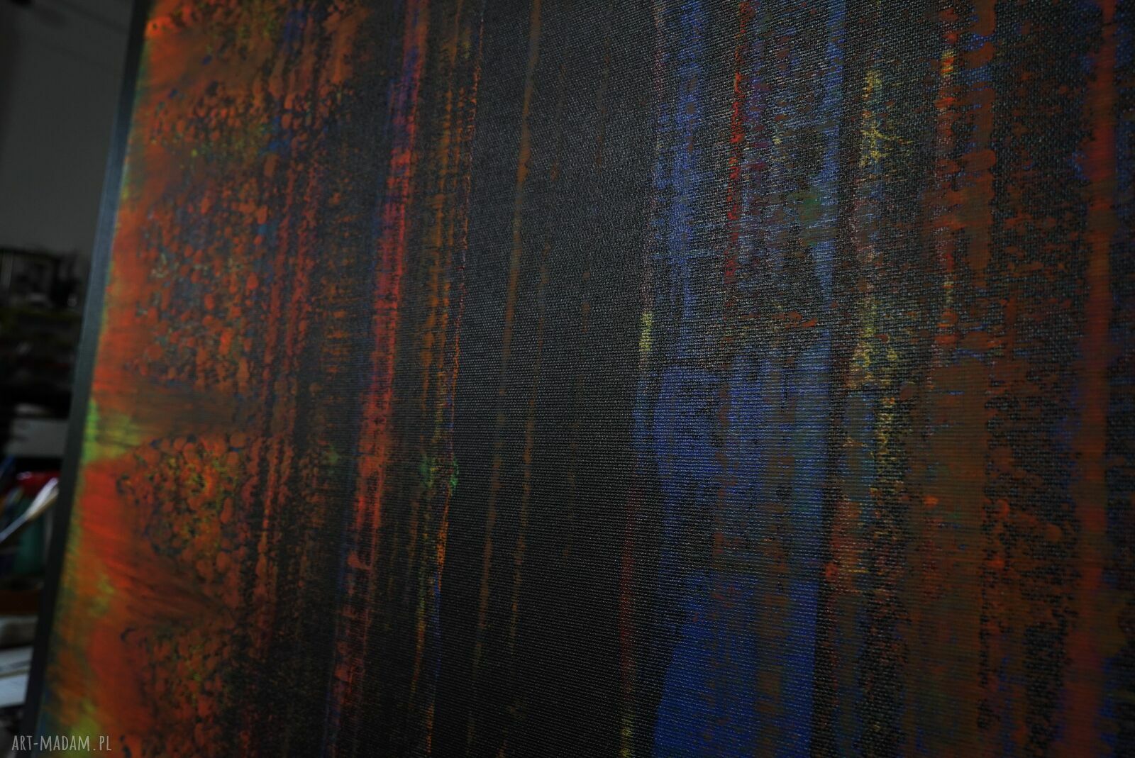 Wspominając Gerharda 14 - ręcznie malowany obraz abstrakcyjny 100x80 cm z akrylu