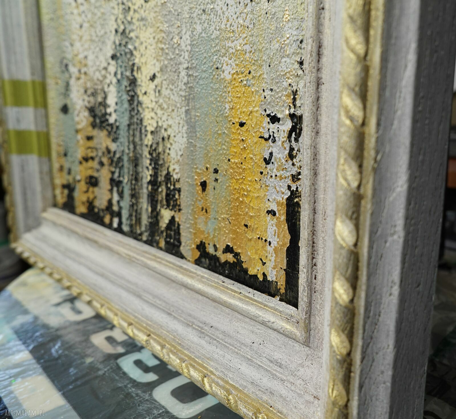 Wspominając Gerharda 2 - obraz na płycie z farb akrylowych 62 x 52 cm z ramą