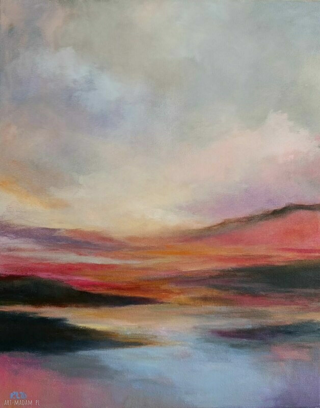 Wspomnienie - obraz akrylowy 50 x 40 cm pejzaż na płótnie