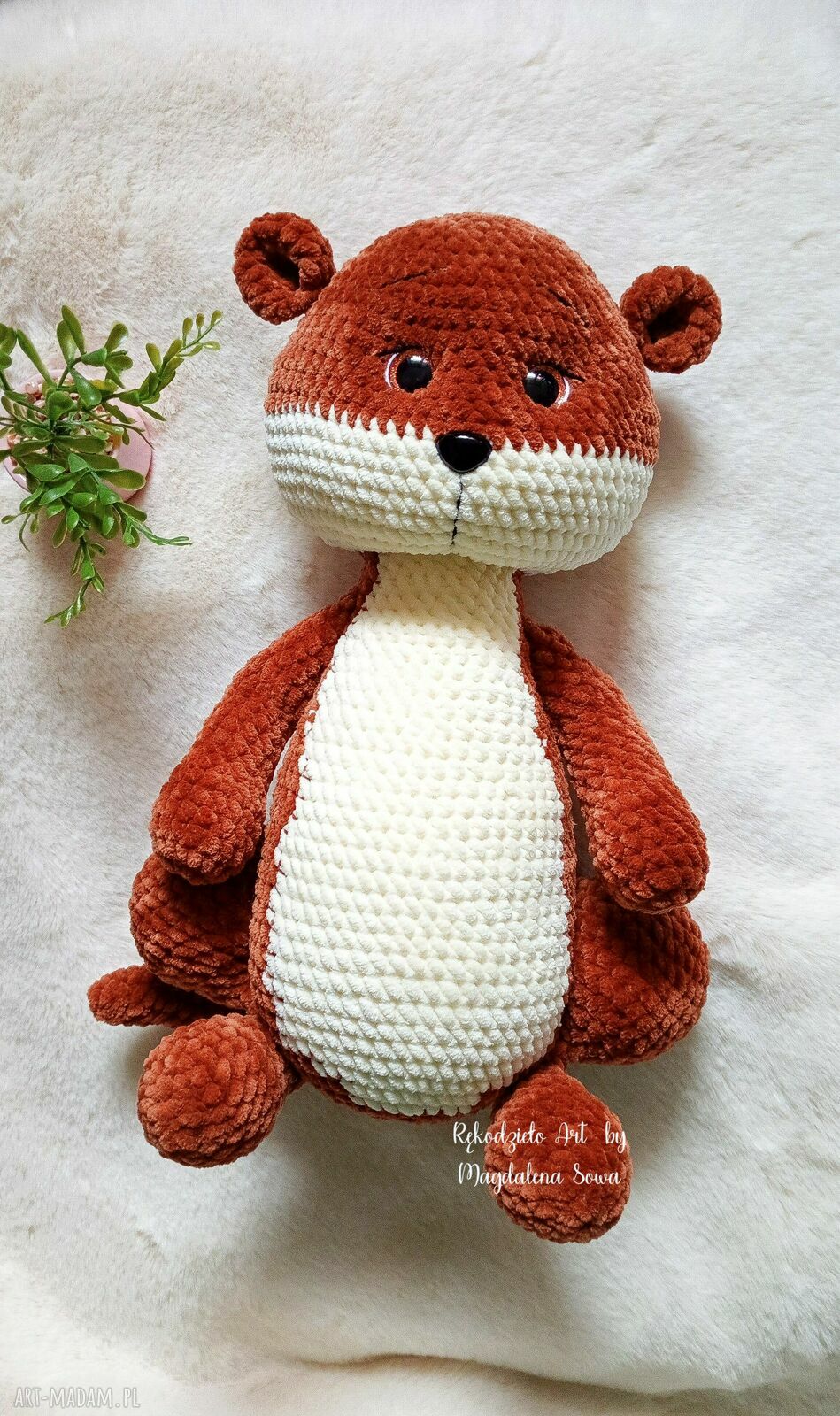 Wydra na szydełku - pluszowa maskotka handmade