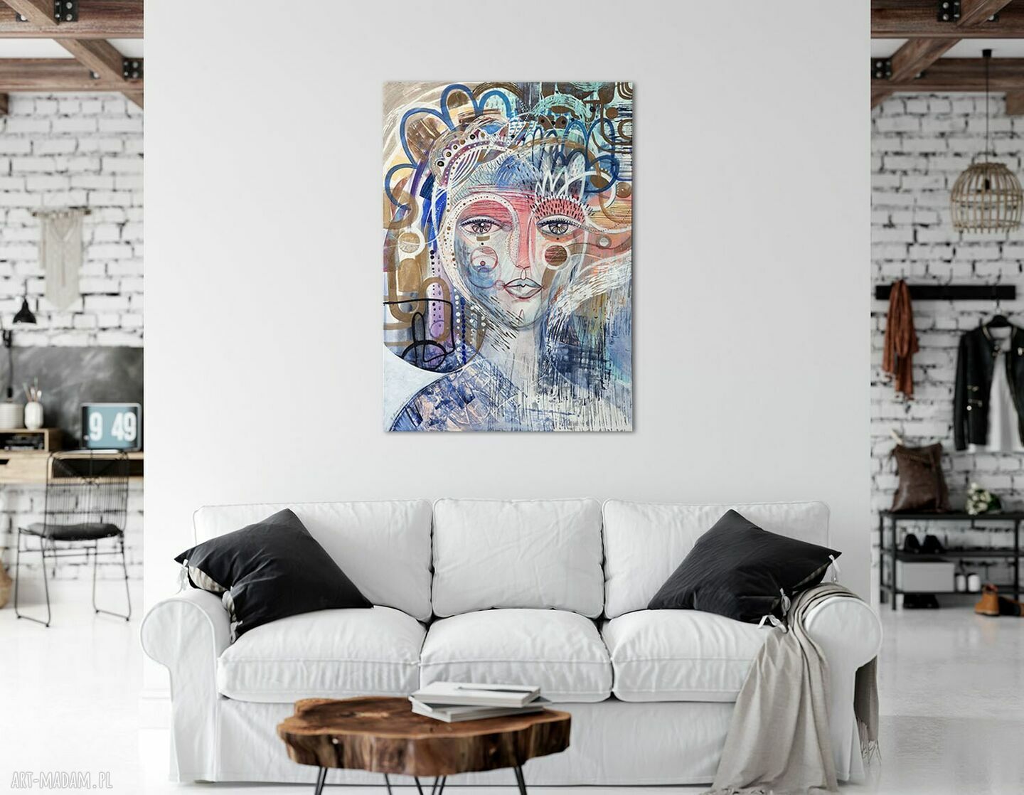 Obraz Arabela 100x70 cm - twarz kobiety na płótnie (canvas)