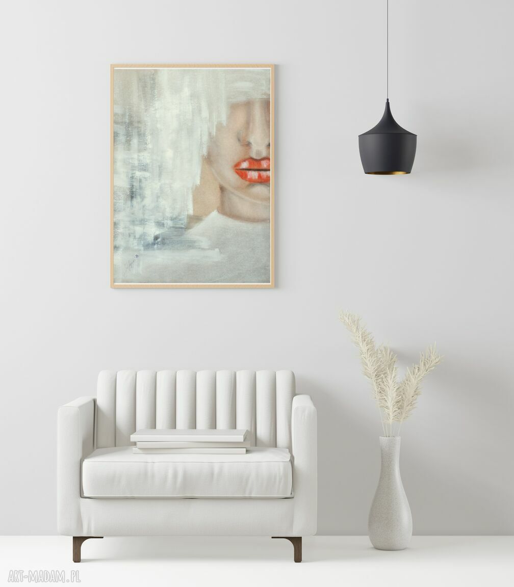 Obraz - wydruk „GERDA” 40x60 cm - abstrakcyjny portret kobiety