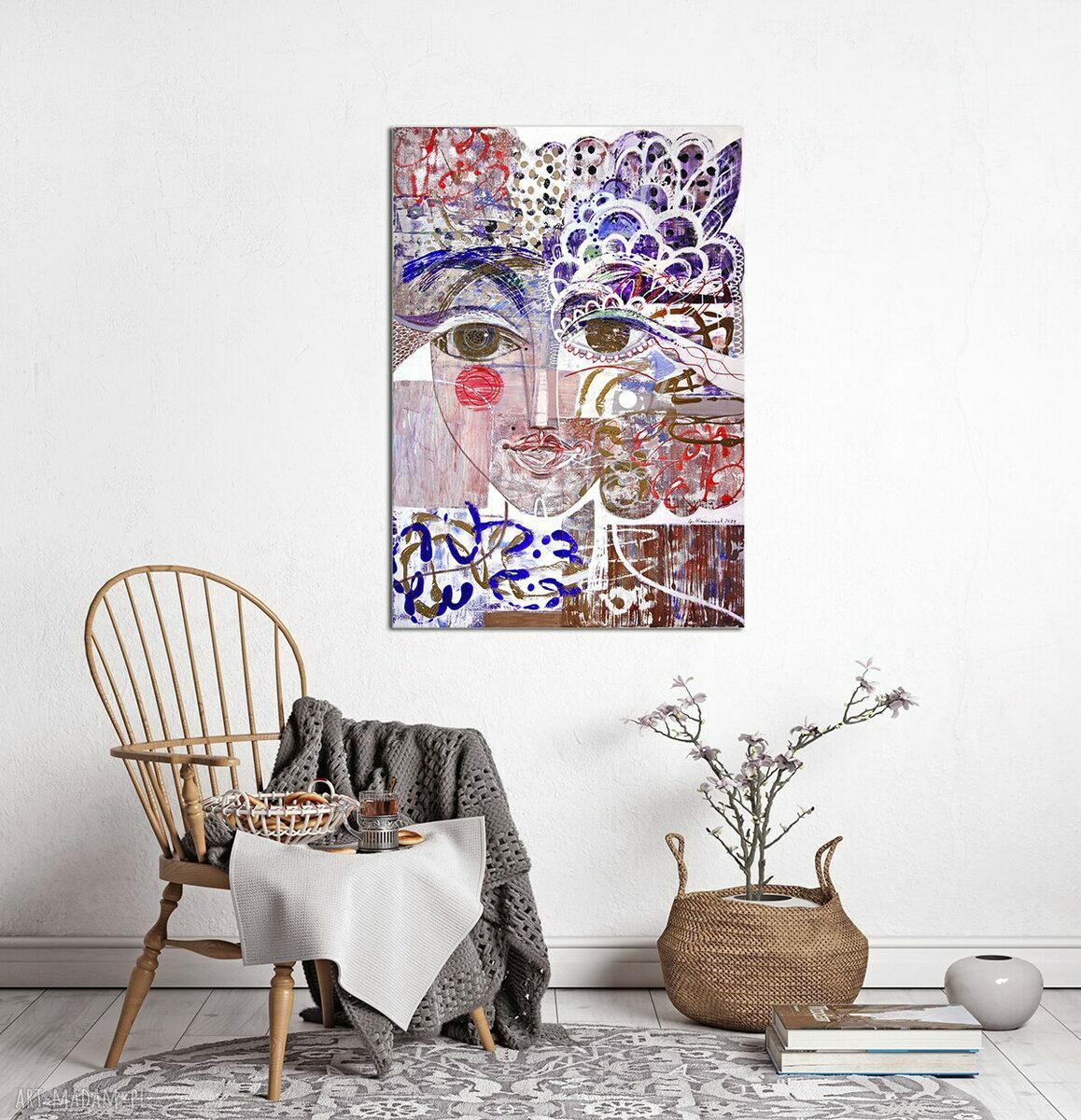Obraz - wydruk 100x70 cm Ptaszyna na płótnie
