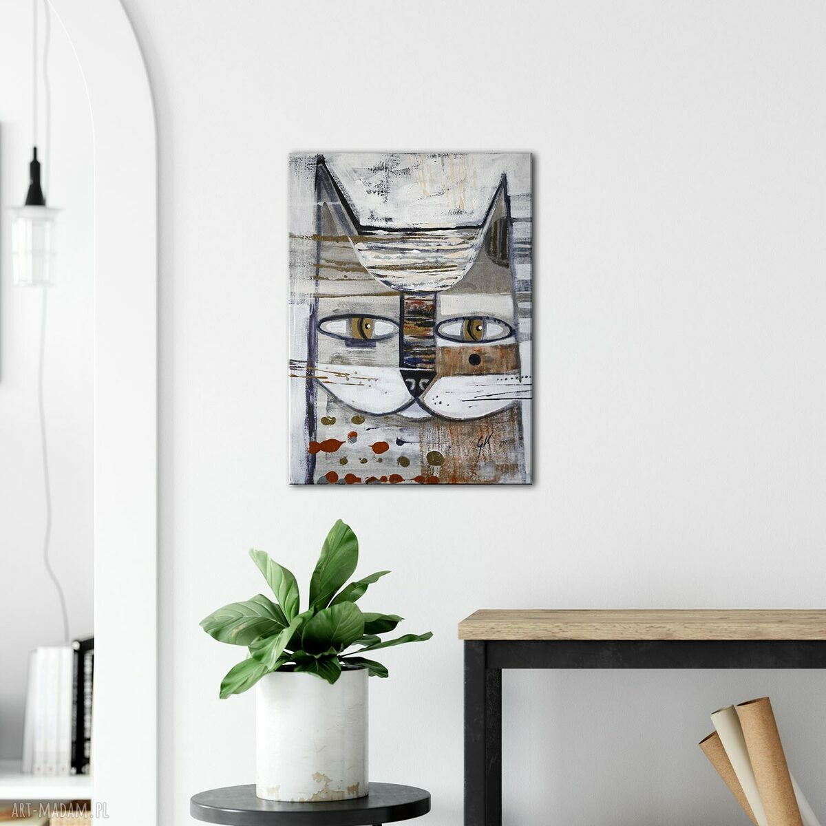 Obraz na płótnie 120x80 cm - Kot II - matowy druk pigmentowy