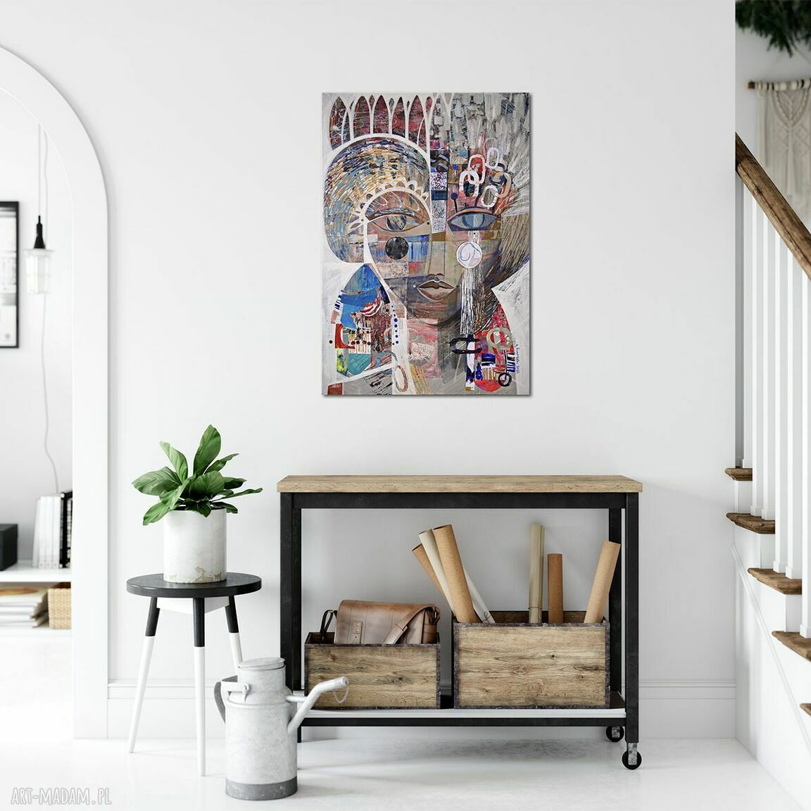 Obraz 50x70 cm Szamanka - portret kobiety na płótnie