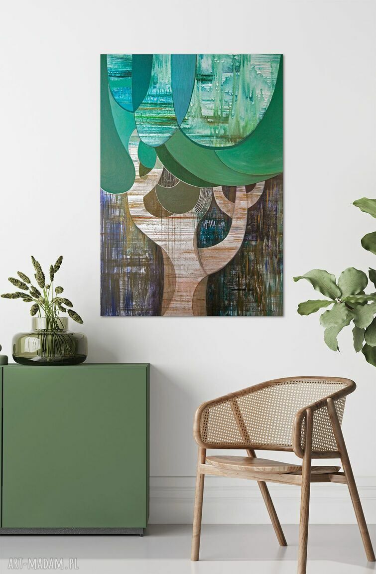 Obraz na płótnie 50x70 cm - drzewo deszczowe zielone