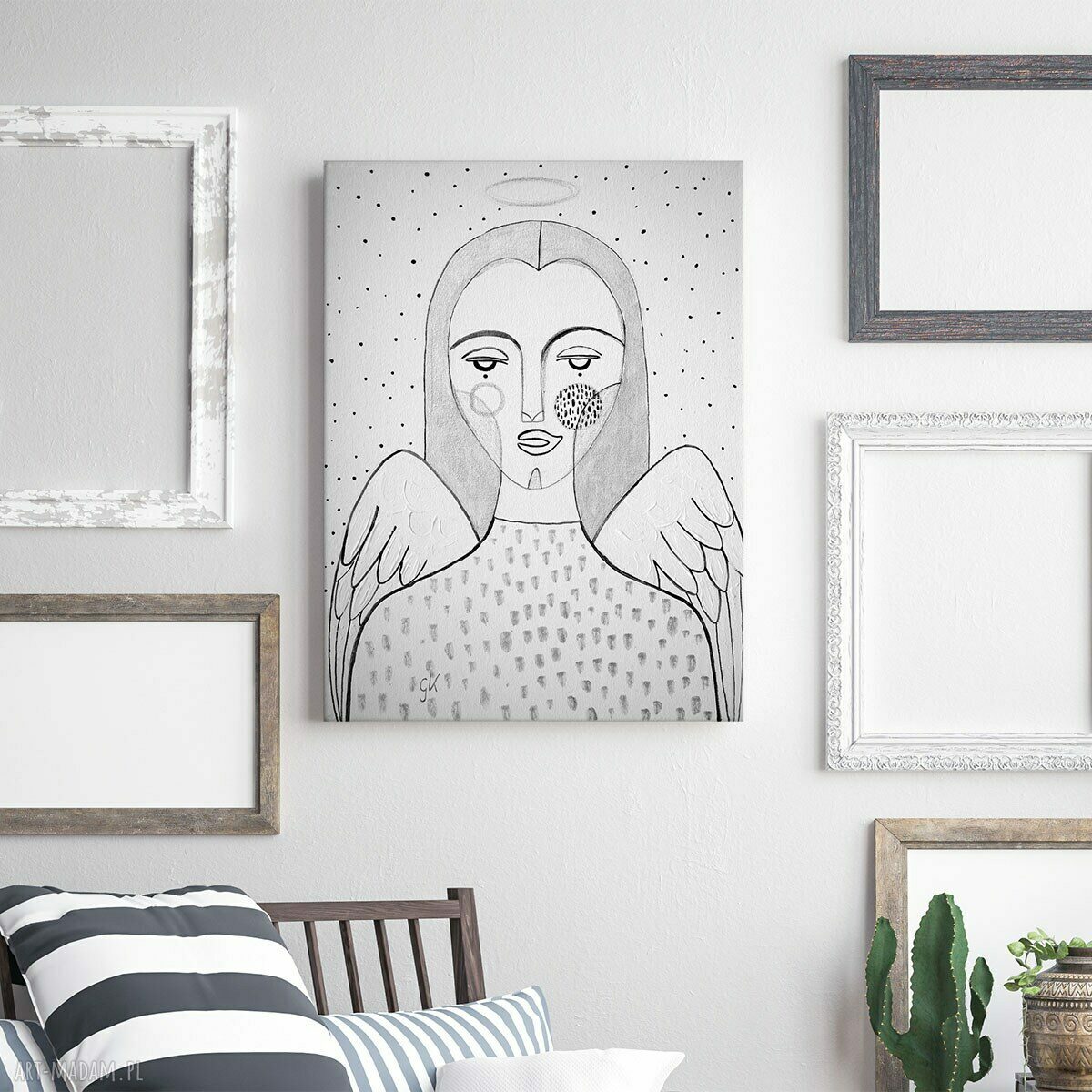 Obraz na płótnie 100x70 cm - Anioł