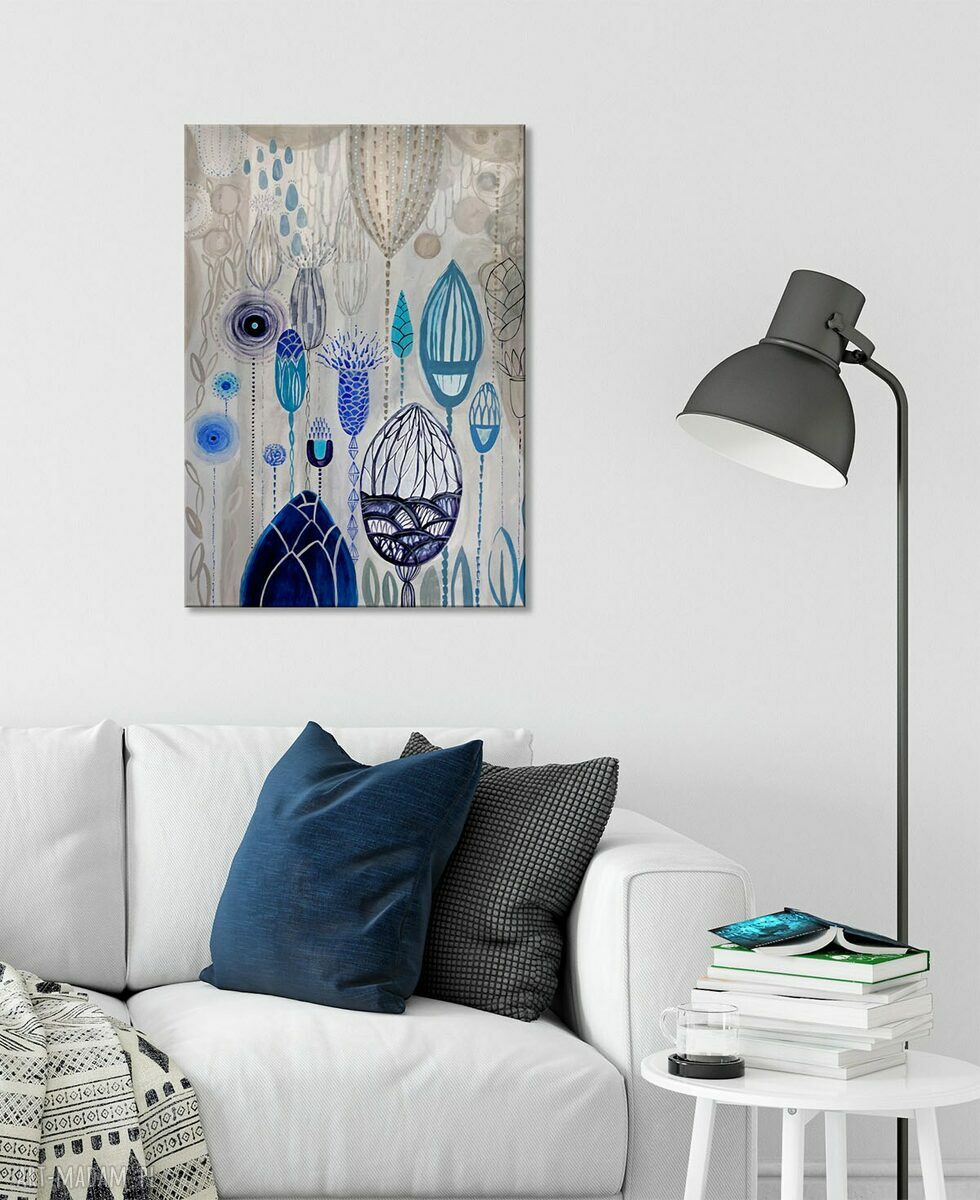 Obraz - wydruk 50x70 cm - Kwiaty (łąka) na płótnie canvas