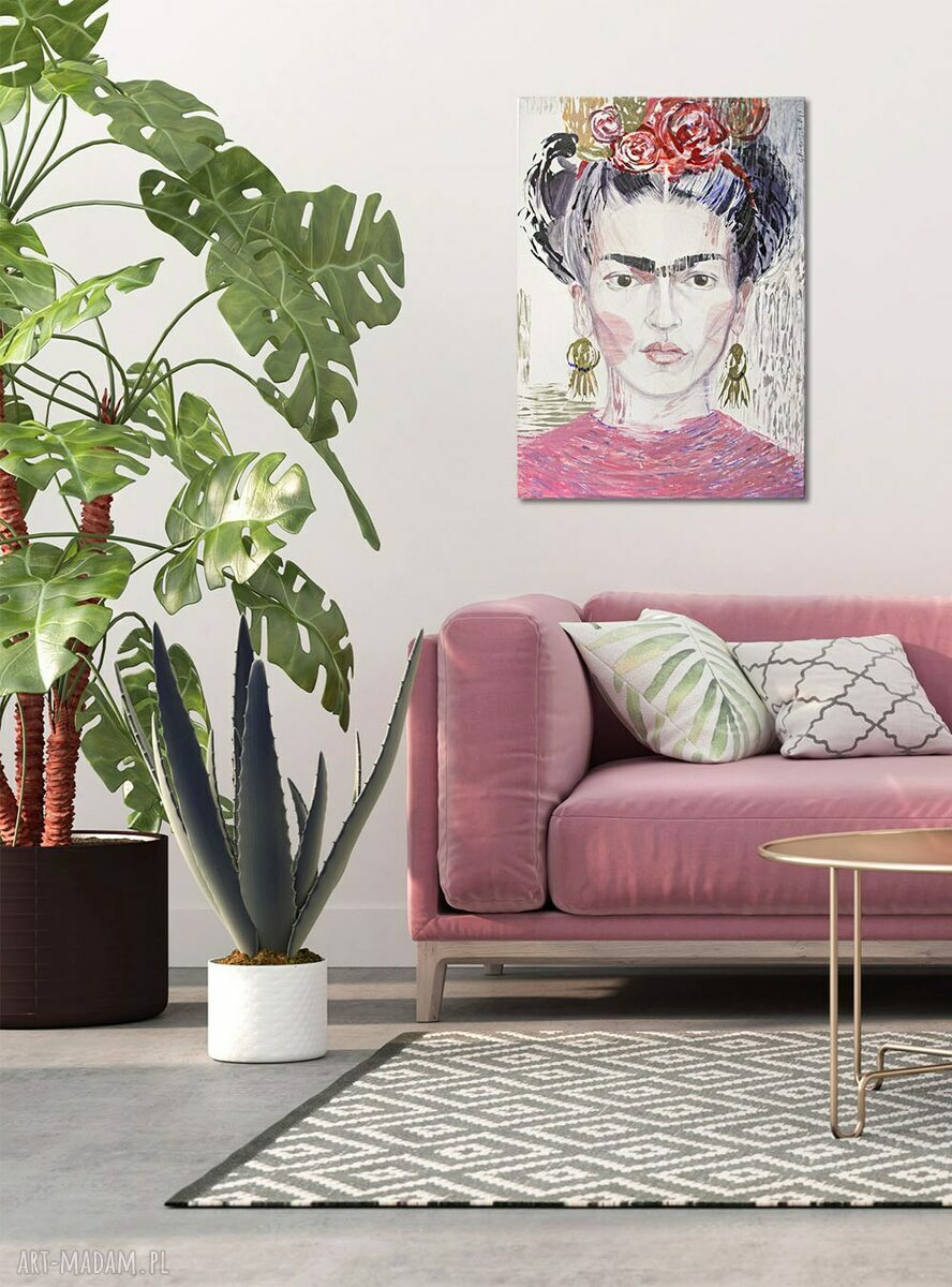 Obraz Frida Kahlo 100x70 cm na płótnie - gotowa dekoracja na blejtramie