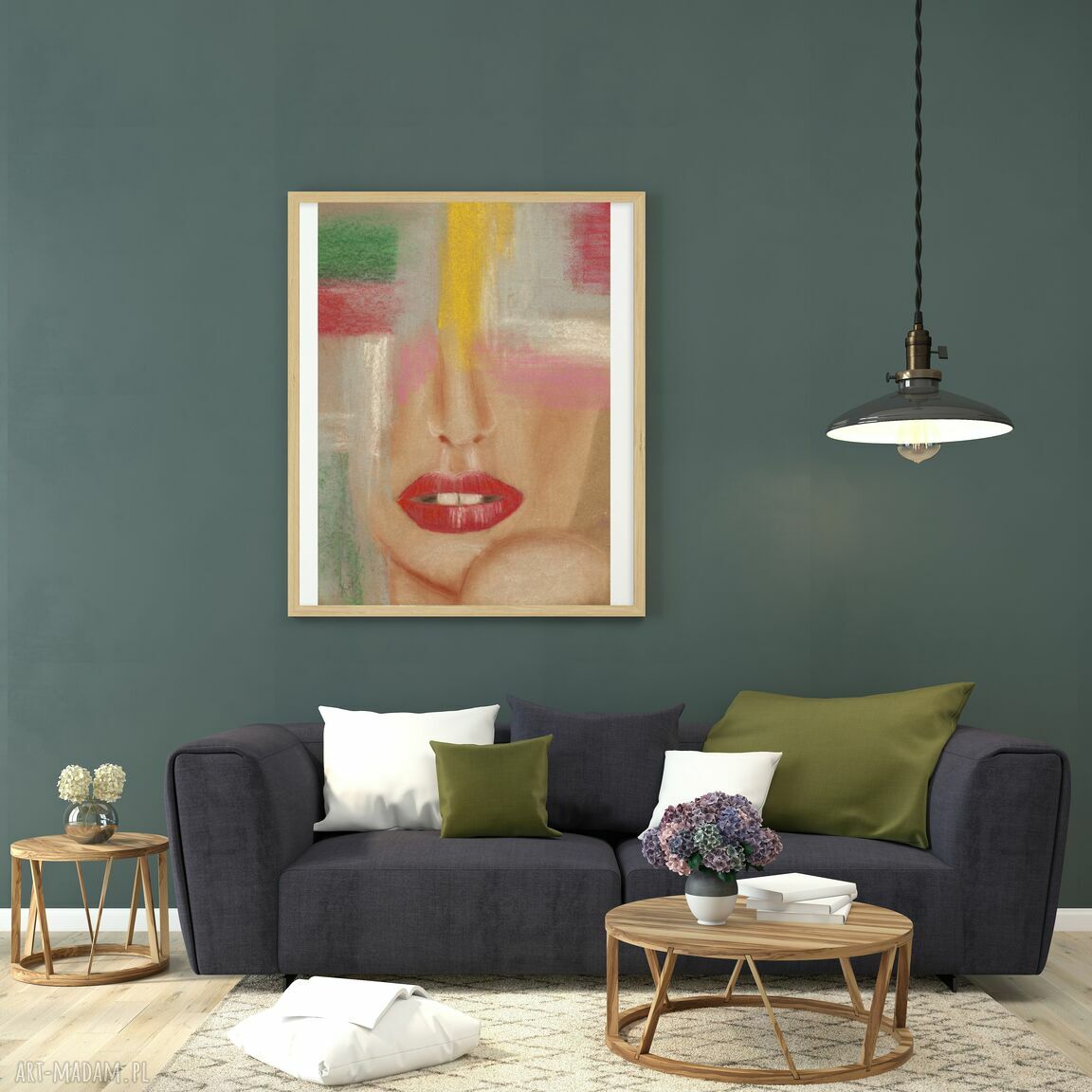 Wydruk obrazu "Kolor kobiety - wiśniowy" 50x70
