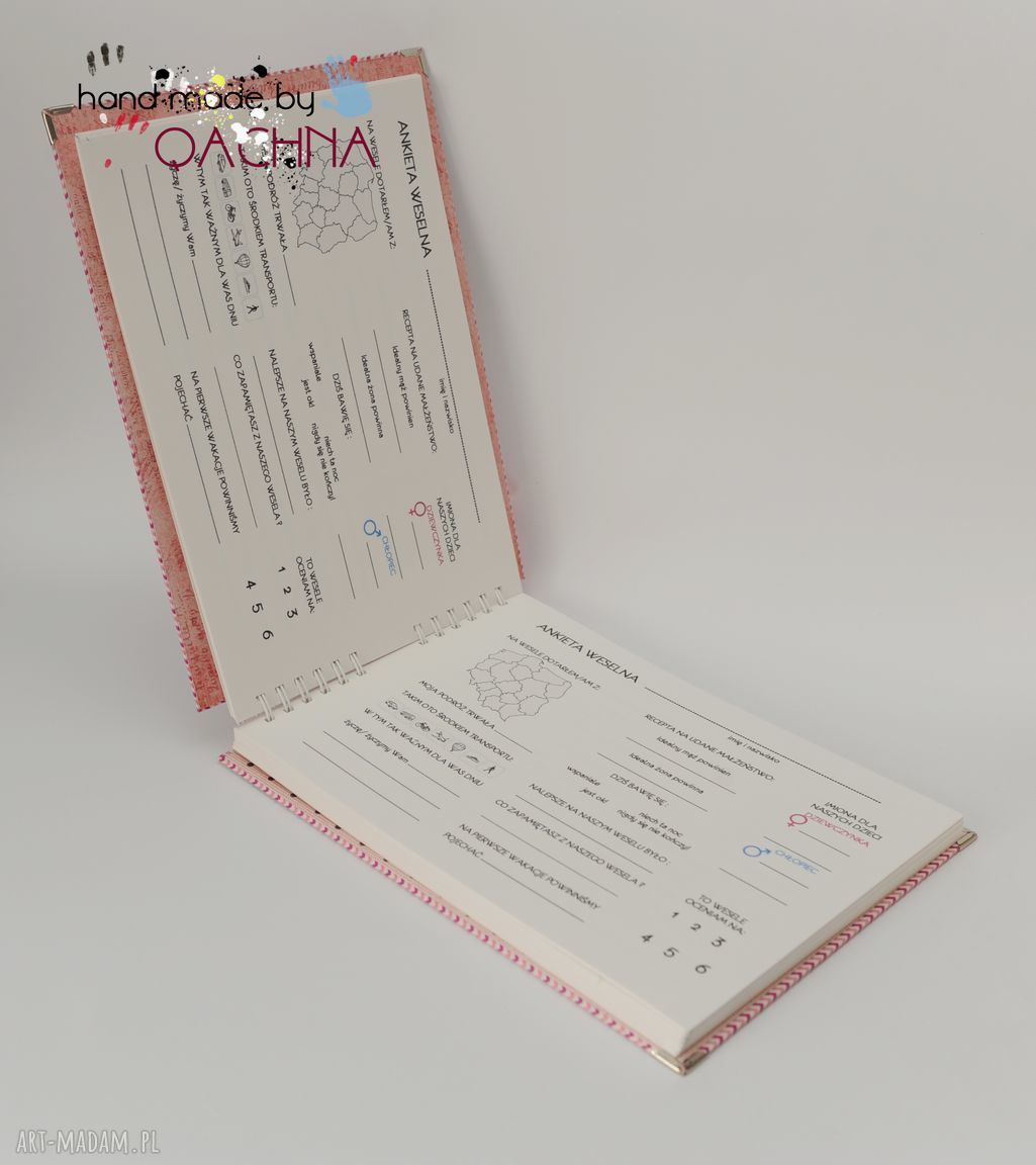 Wyjątkowa księga gości - scrapbooking w formie ankiety (na zamówienie)
