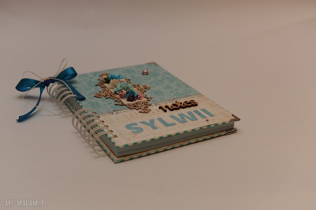 Notes scrapbooking z imieniem - personalizowany A5 na zamówienie