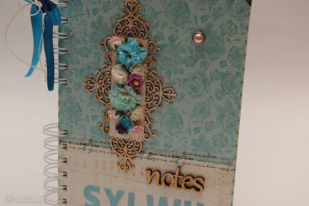 Notes scrapbooking z imieniem - personalizowany A5 na zamówienie