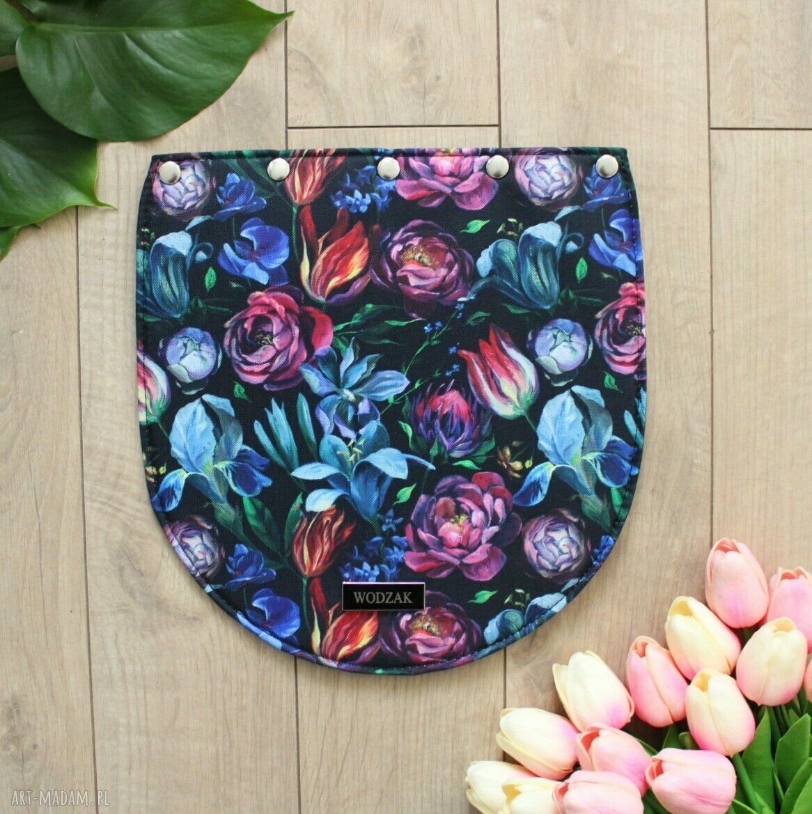 Wymienna klapka torebki erin malowane kwiaty torebka