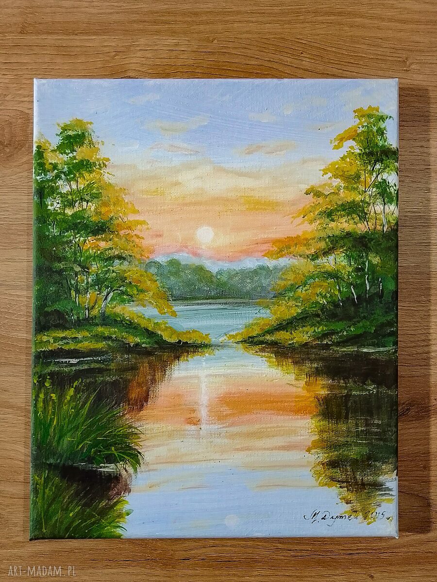 Dyptyk natury „Poranek i zmierzch” - obraz akrylowy 48x30 cm