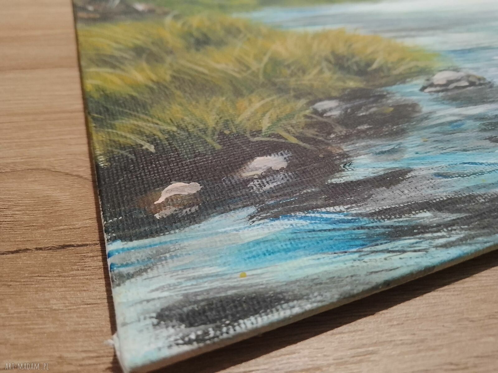 Barwny pejzaż - zestaw 2 ręcznie malowanych obrazów akrylowych 30x24 cm