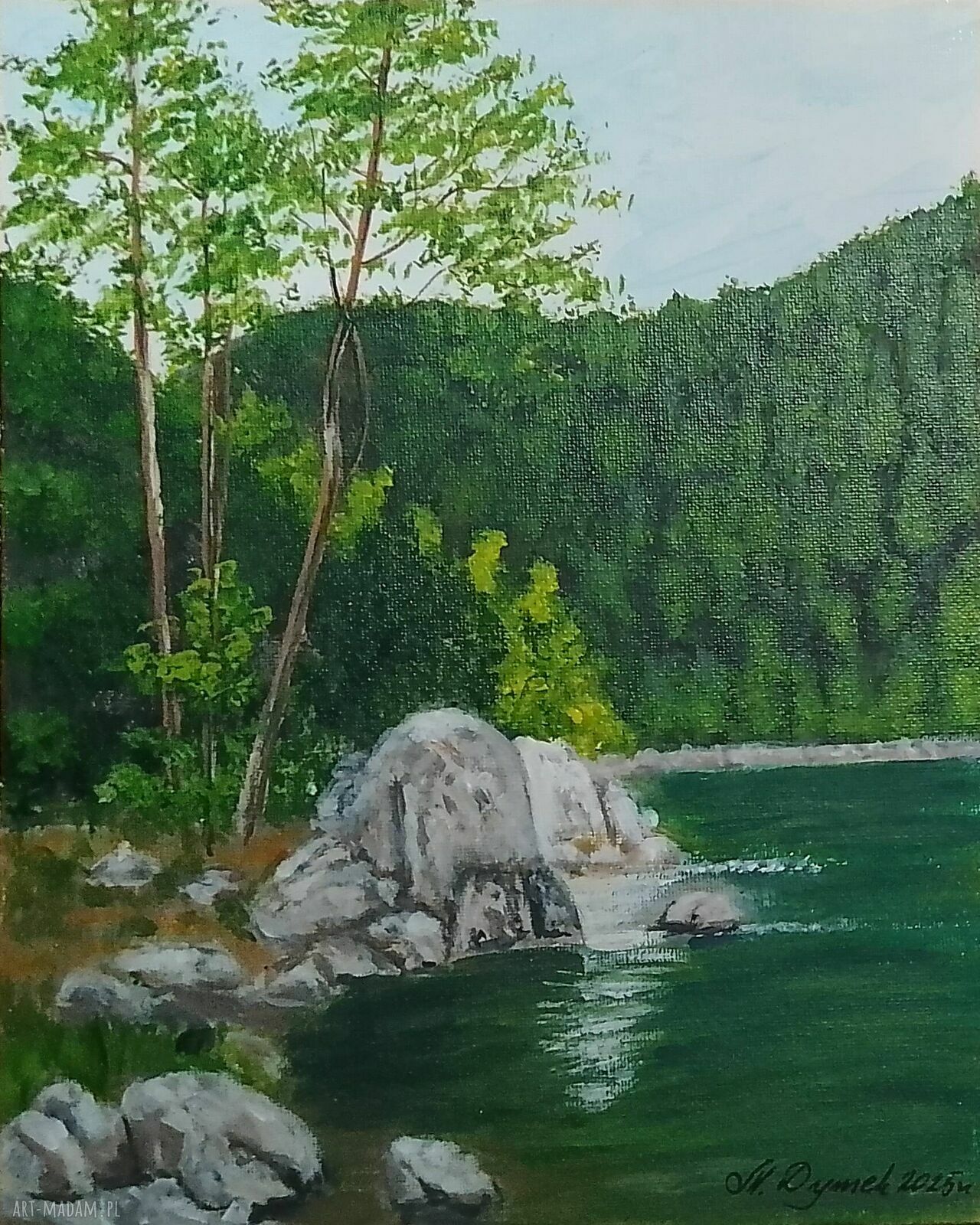 Wyprzedaż: zestaw ręcznie malowanych obrazów „Cudna Wiosna” - 2x 30x24 cm (akryl)