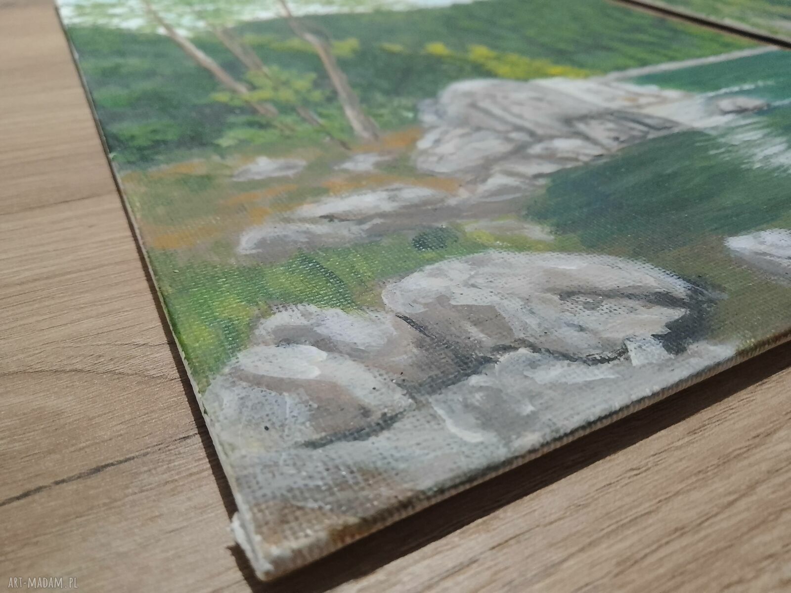 Wyprzedaż: zestaw ręcznie malowanych obrazów „Cudna Wiosna” - 2x 30x24 cm (akryl)