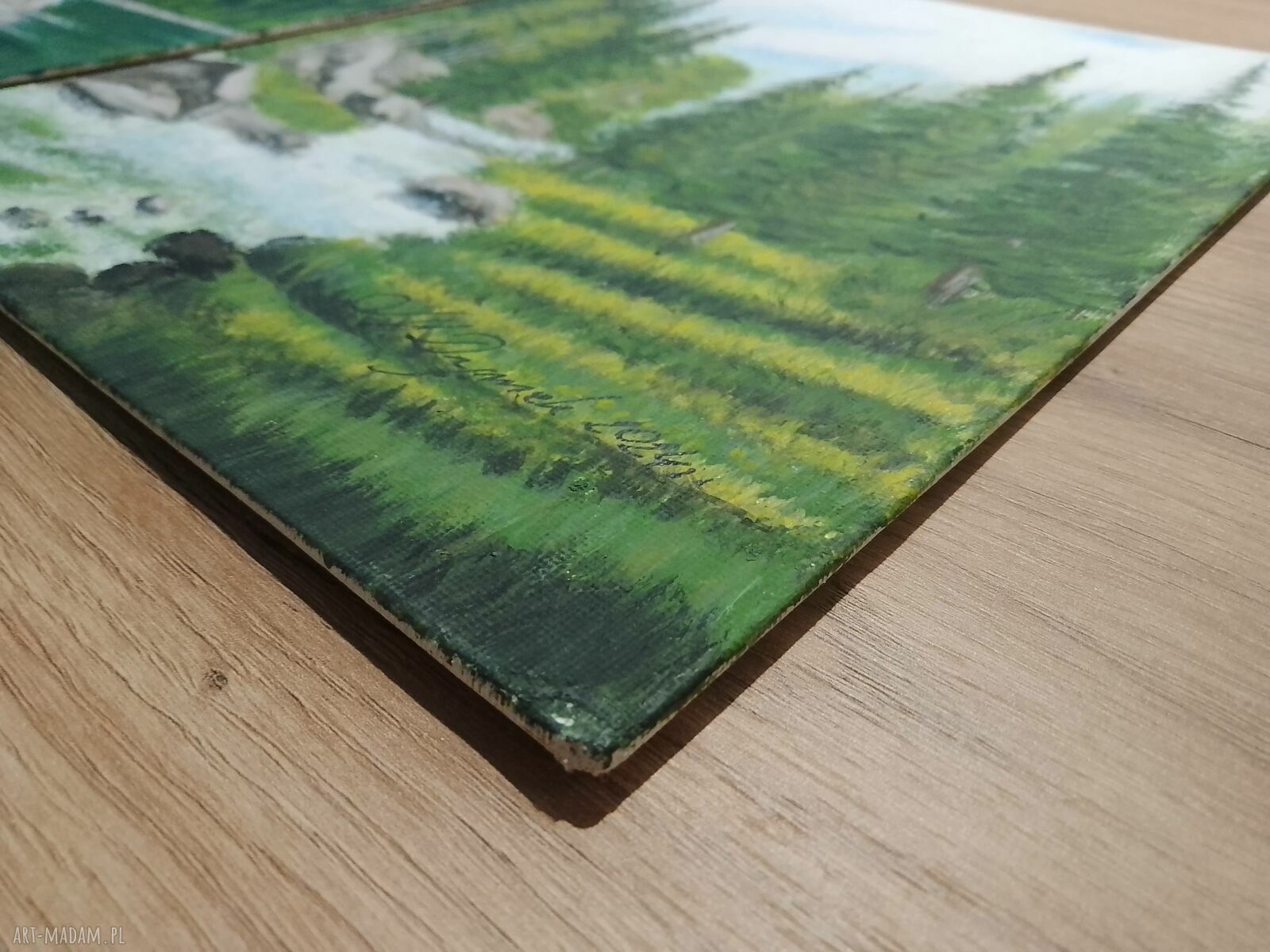 Wyprzedaż: zestaw ręcznie malowanych obrazów „Cudna Wiosna” - 2x 30x24 cm (akryl)