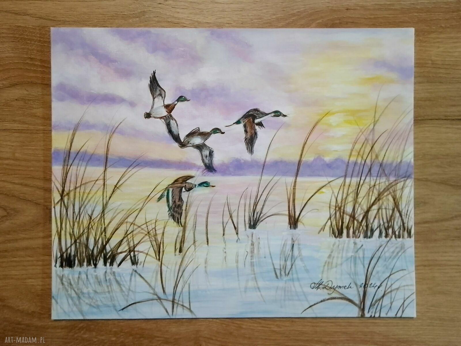 Dyptyk 'Wolność i bezkres' - 2 obrazy ręcznie malowane akrylem 2x24x30 cm