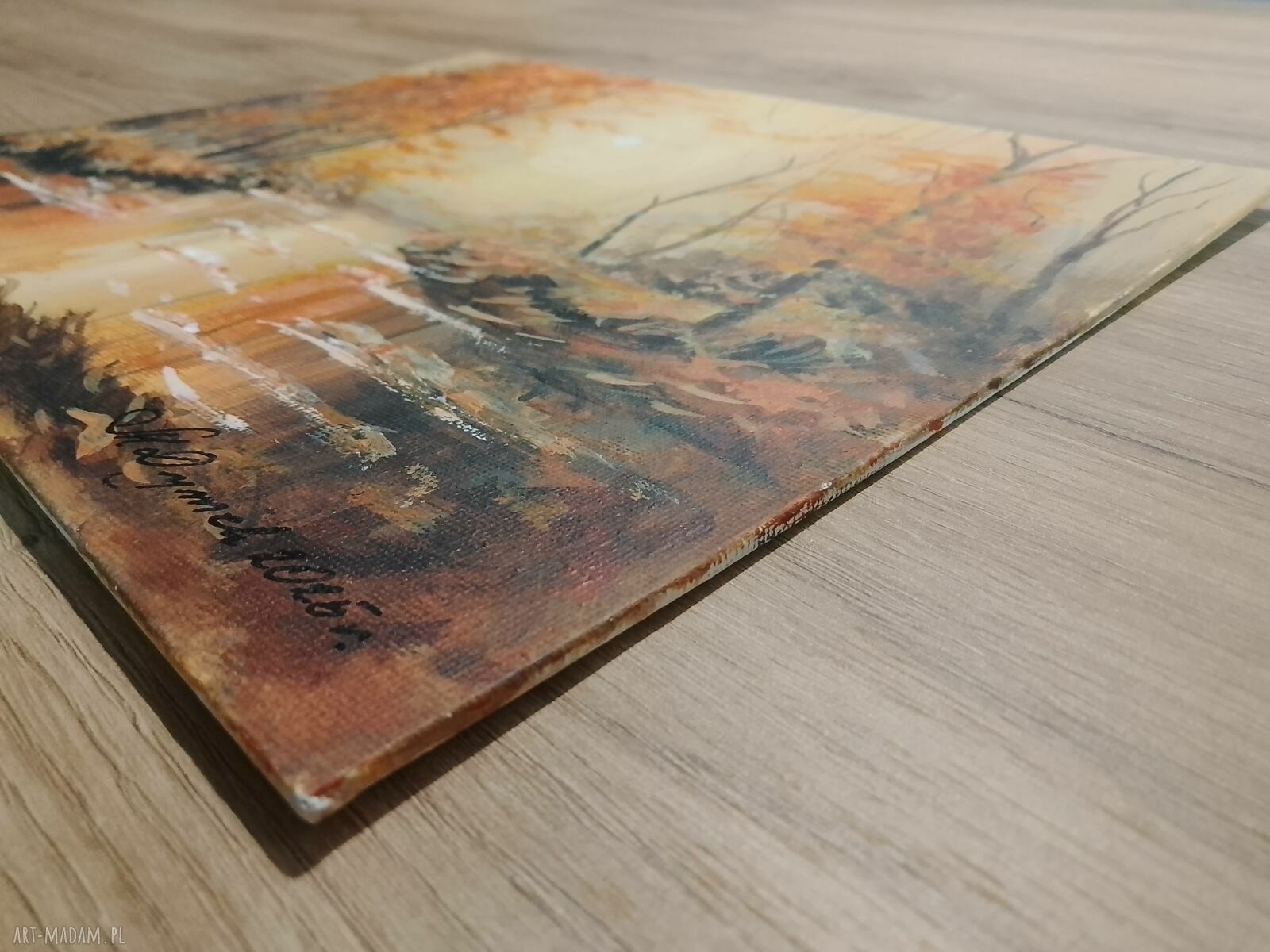 Dyptyk „Jesienne Ciepło i Nostalgia” - ręcznie malowane obrazy akrylowe 2x24x30 cm