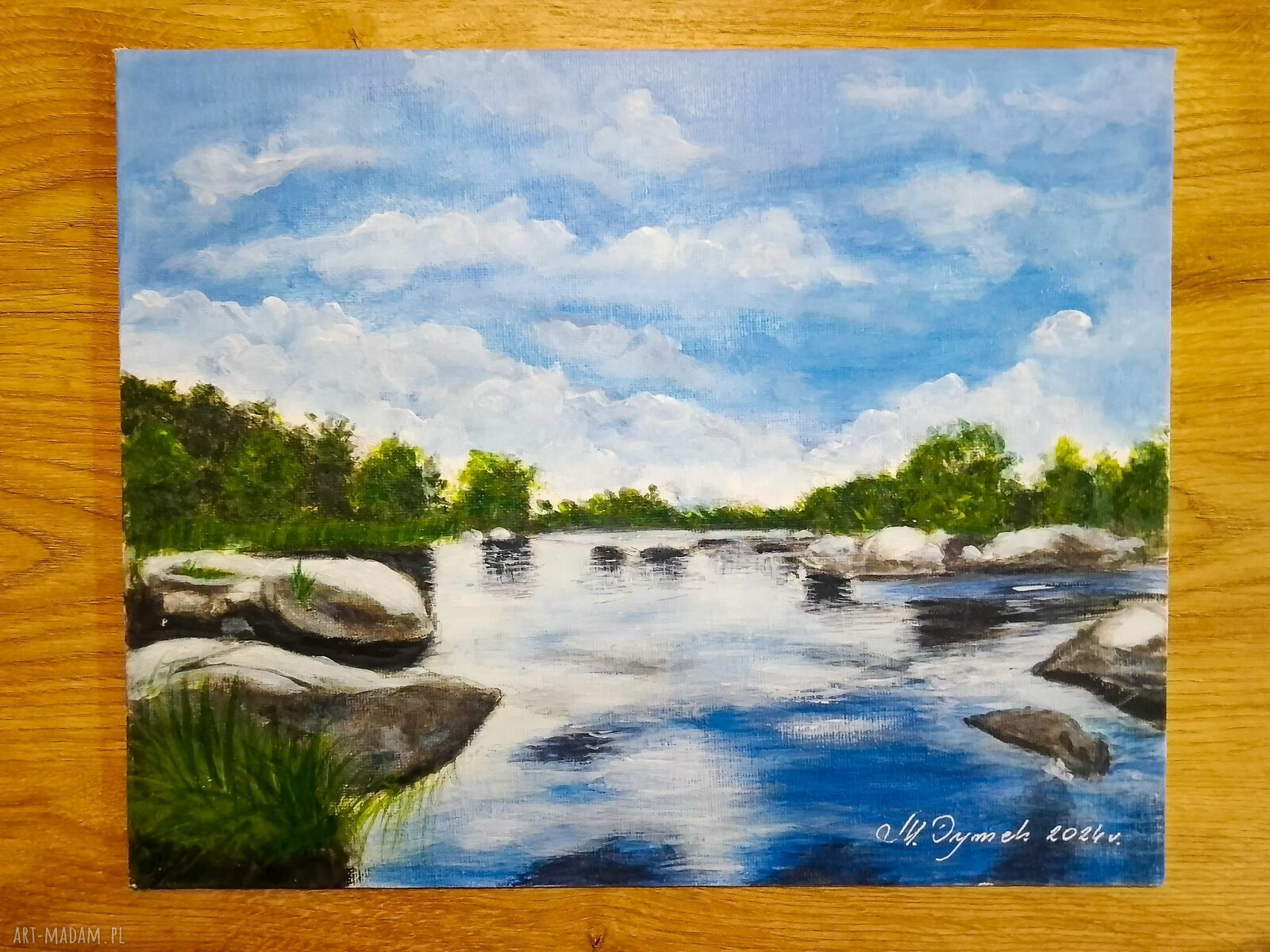 Dyptyk „Błękitne Przebudzenie” - wyprzedaż 2x 24x30 cm