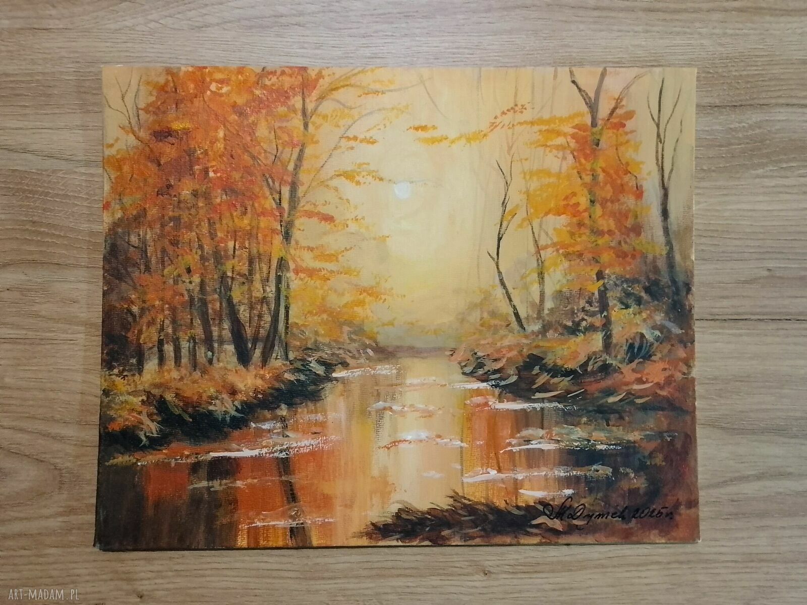 Dyptyk „Jesienne Ciepło i Nostalgia” - ręcznie malowane obrazy akrylowe 2x24x30 cm