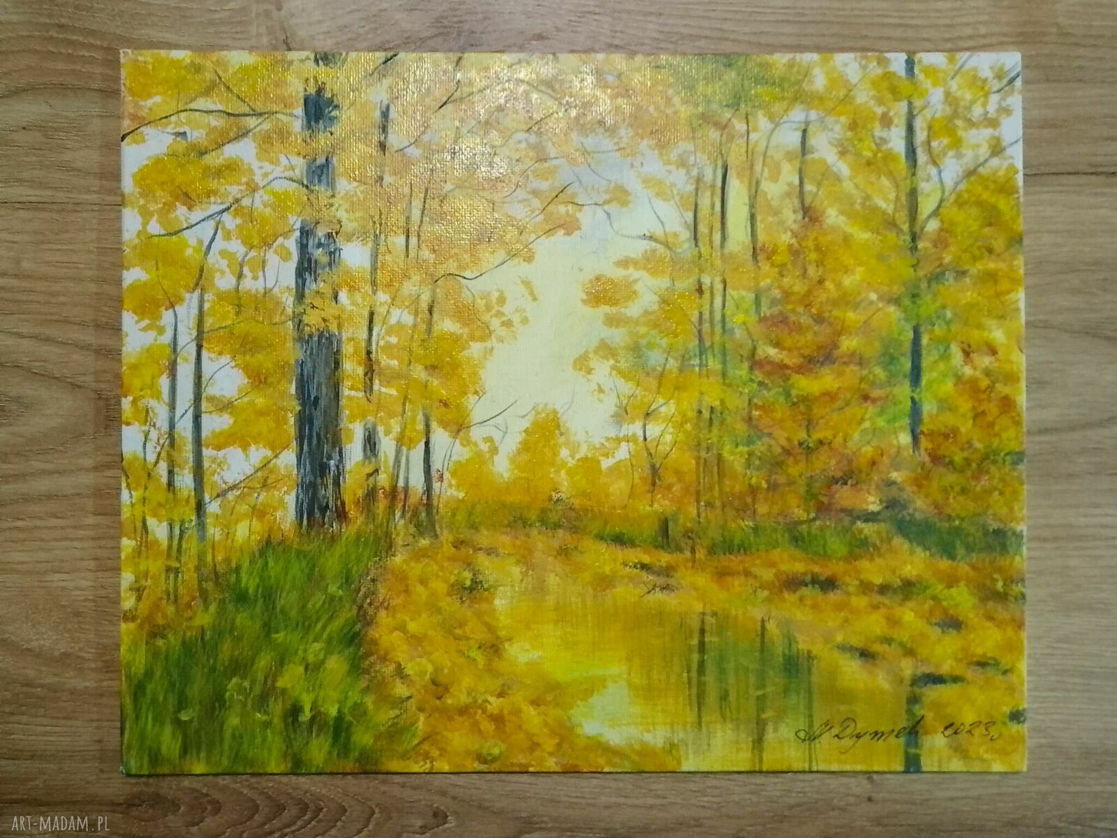 Dyptyk „Jesienne Ciepło i Nostalgia” - ręcznie malowane obrazy akrylowe 2x24x30 cm