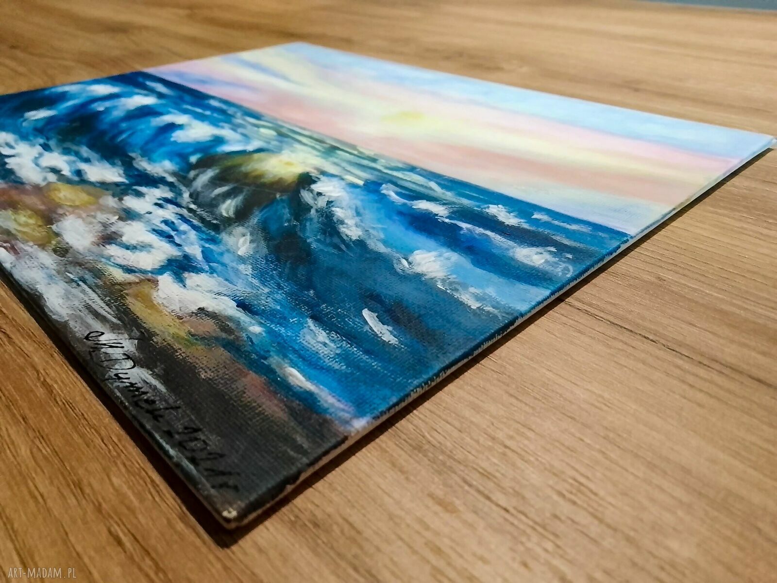 Dyptyk 'Wolność i bezkres' - 2 obrazy ręcznie malowane akrylem 2x24x30 cm